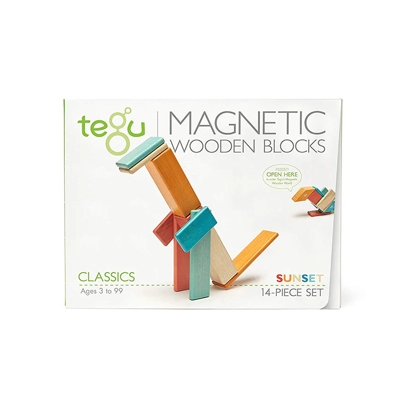 14-Piece Set Magnetic Wooden Blocks Tegu Classics - Image 12