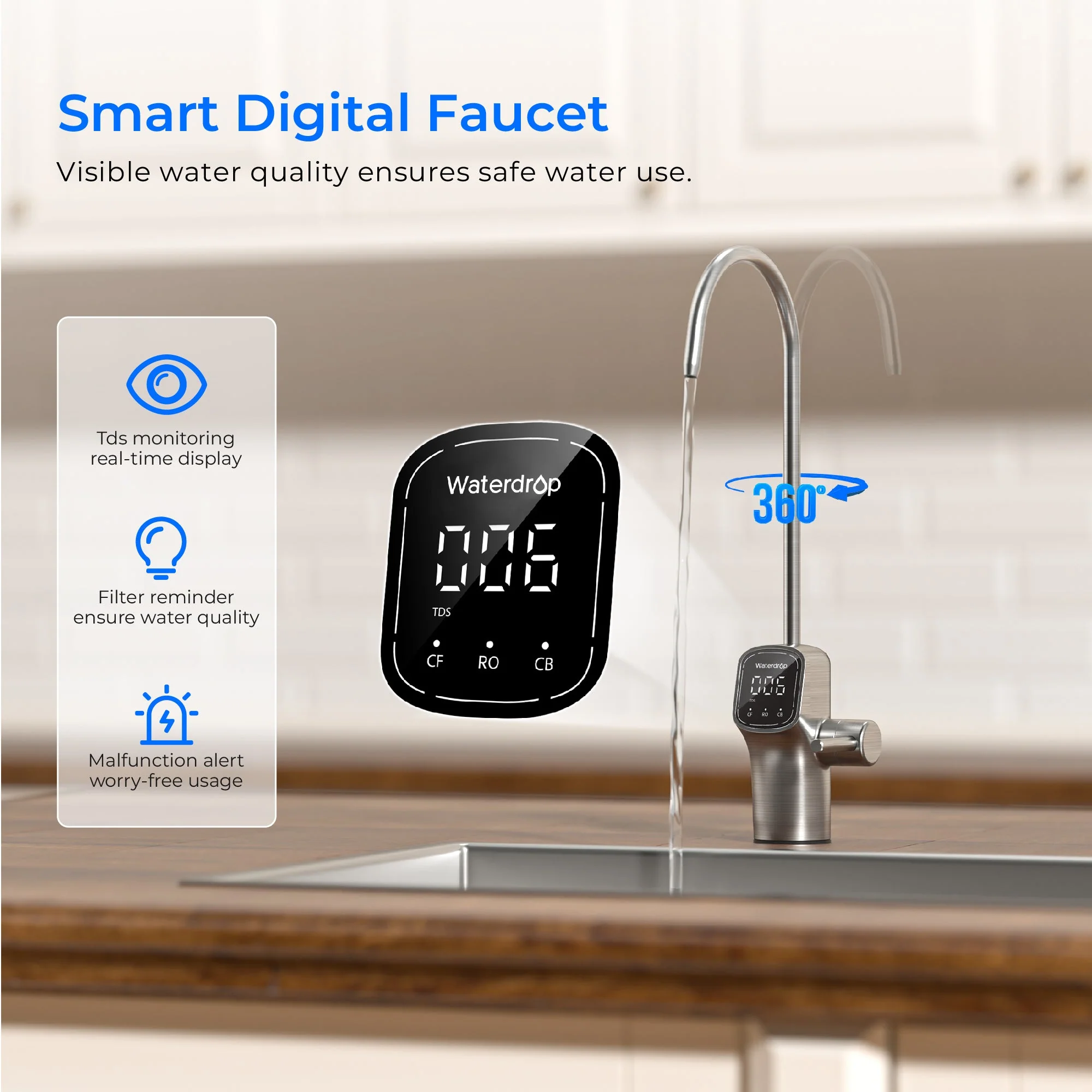 800 GPD Tankless RO System with UV Sterilizing Light - Waterdrop G3P800 - Image 10