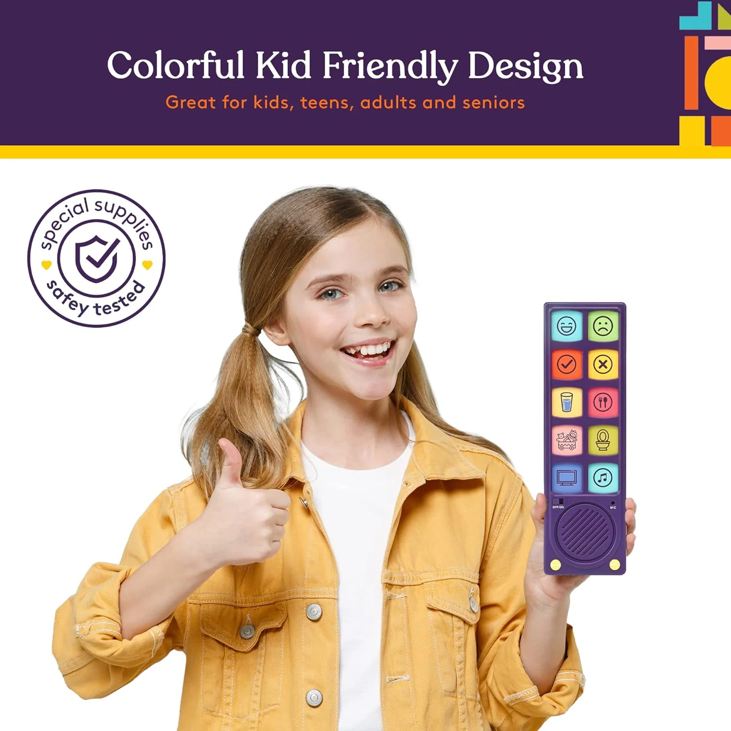 AAC Communication Device Speech Therapy, Talker Buddy Communication Device For Non Verbal Kids & Adults, Autism Talking Aids For Home, School Kids Communication Device W/Recording Option - Image 6