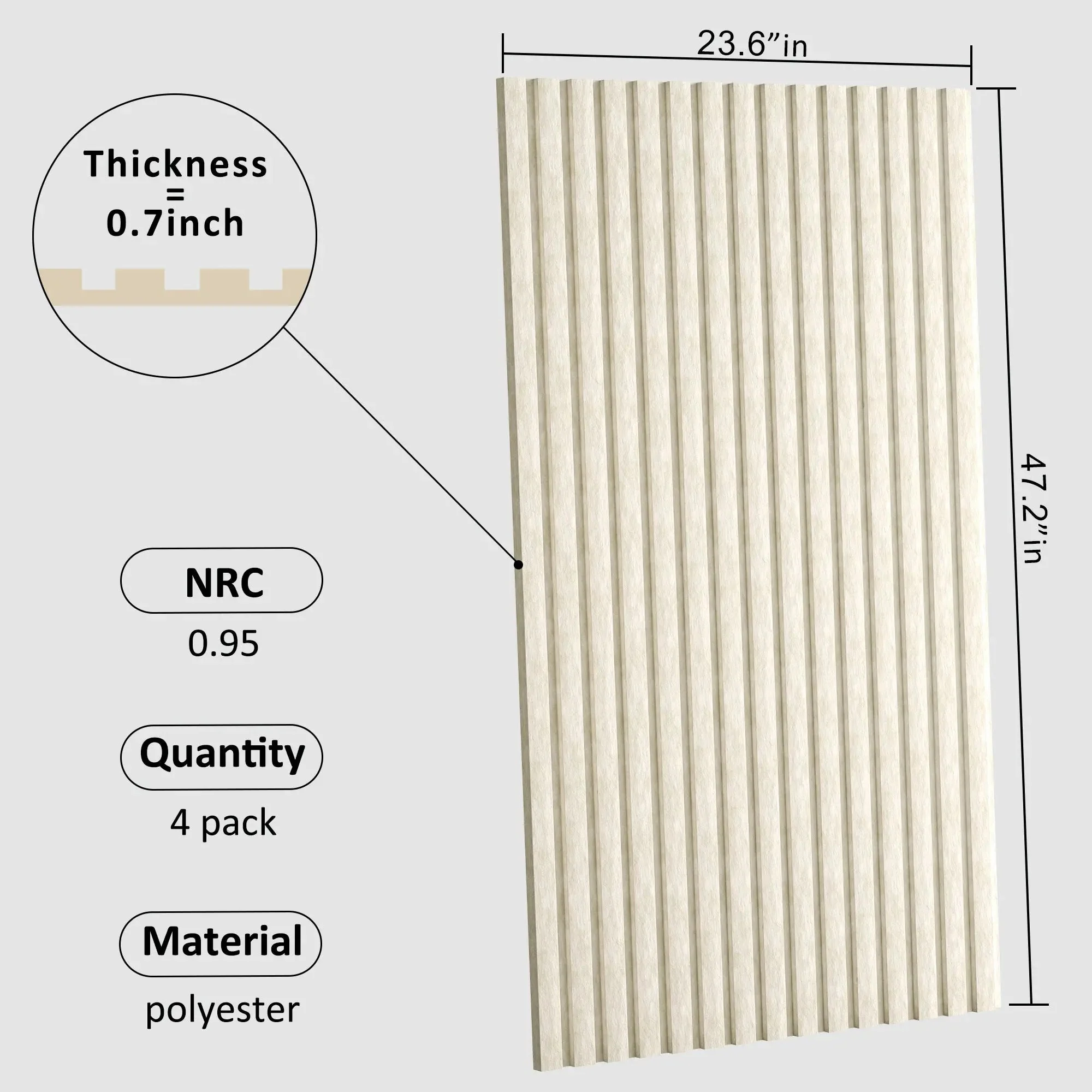 Acoustical 100% Polyester Wall Panel, 48x24x0.7 Sound Proof Wall Panels - Image 19