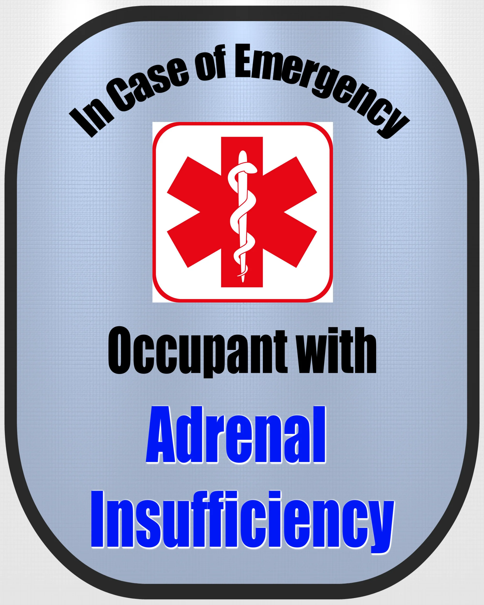 Addison’s - Adrenal Insufficiency Decal Medical Alert Safety Sticker - Image 2