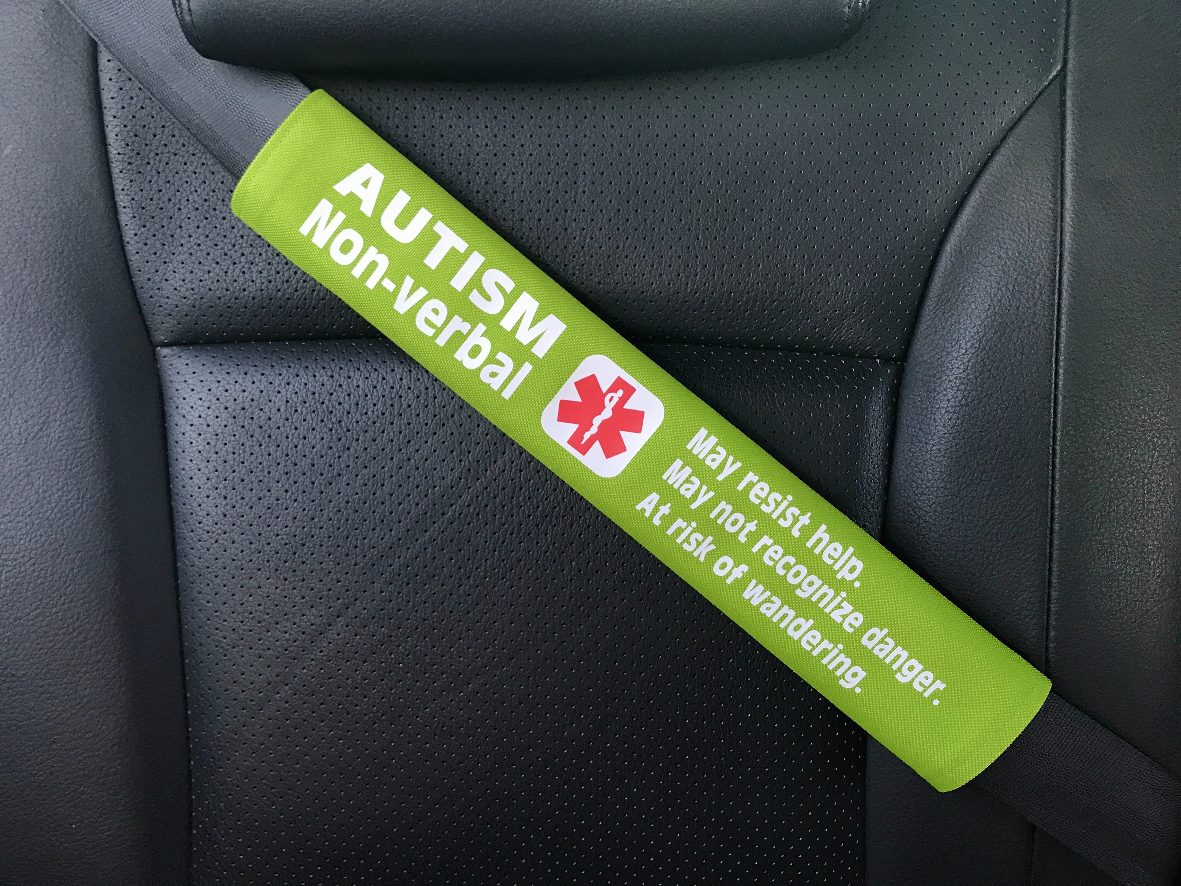 Autism Non-verbal Medical Alert Seat Belt Cover - Image 4