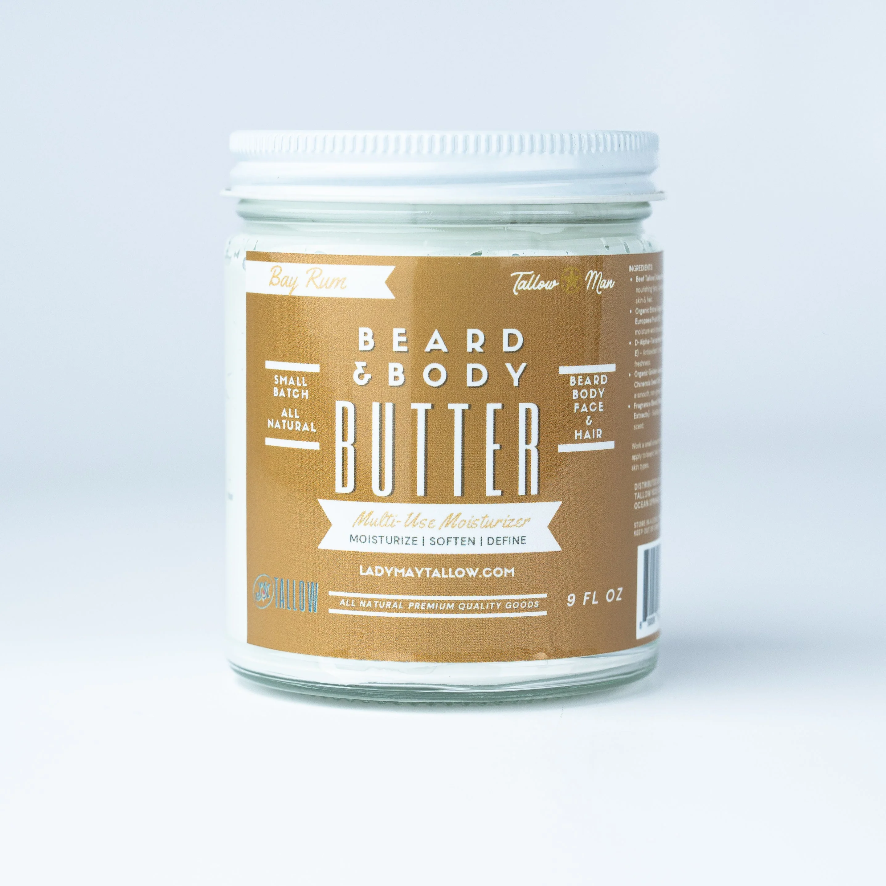 Bay Rum | Tallow Beard + Body Butter for Men