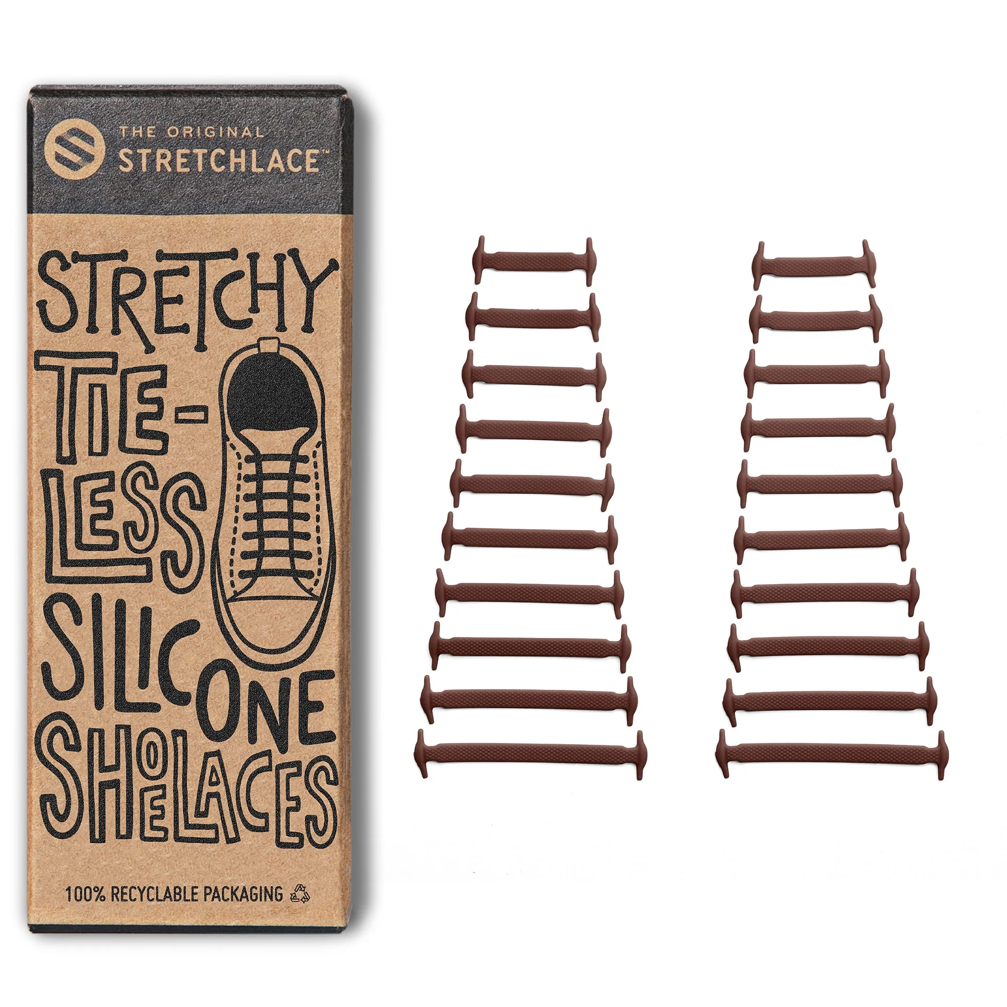 Black Stretchy Tieless Silicone Elastic Shoelaces | 20 Straps - Image 33