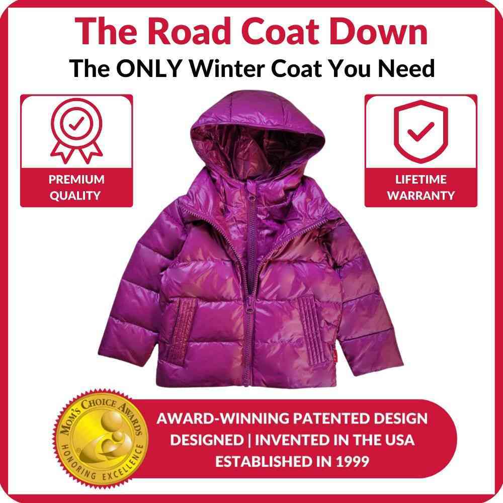 Car Seat Coat | The Road Coat Down - Plum - Image 6