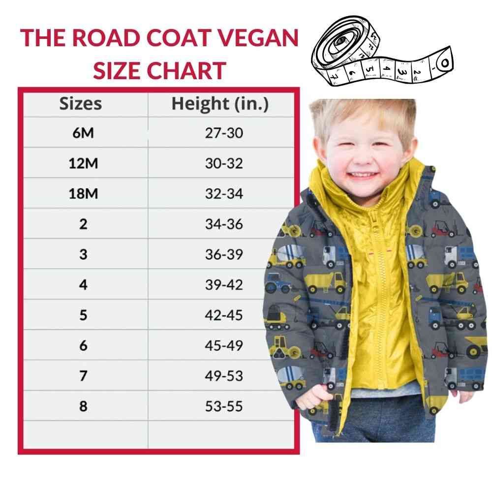 Car Seat Coat | The Road Coat Vegan - Construction Print - Image 7