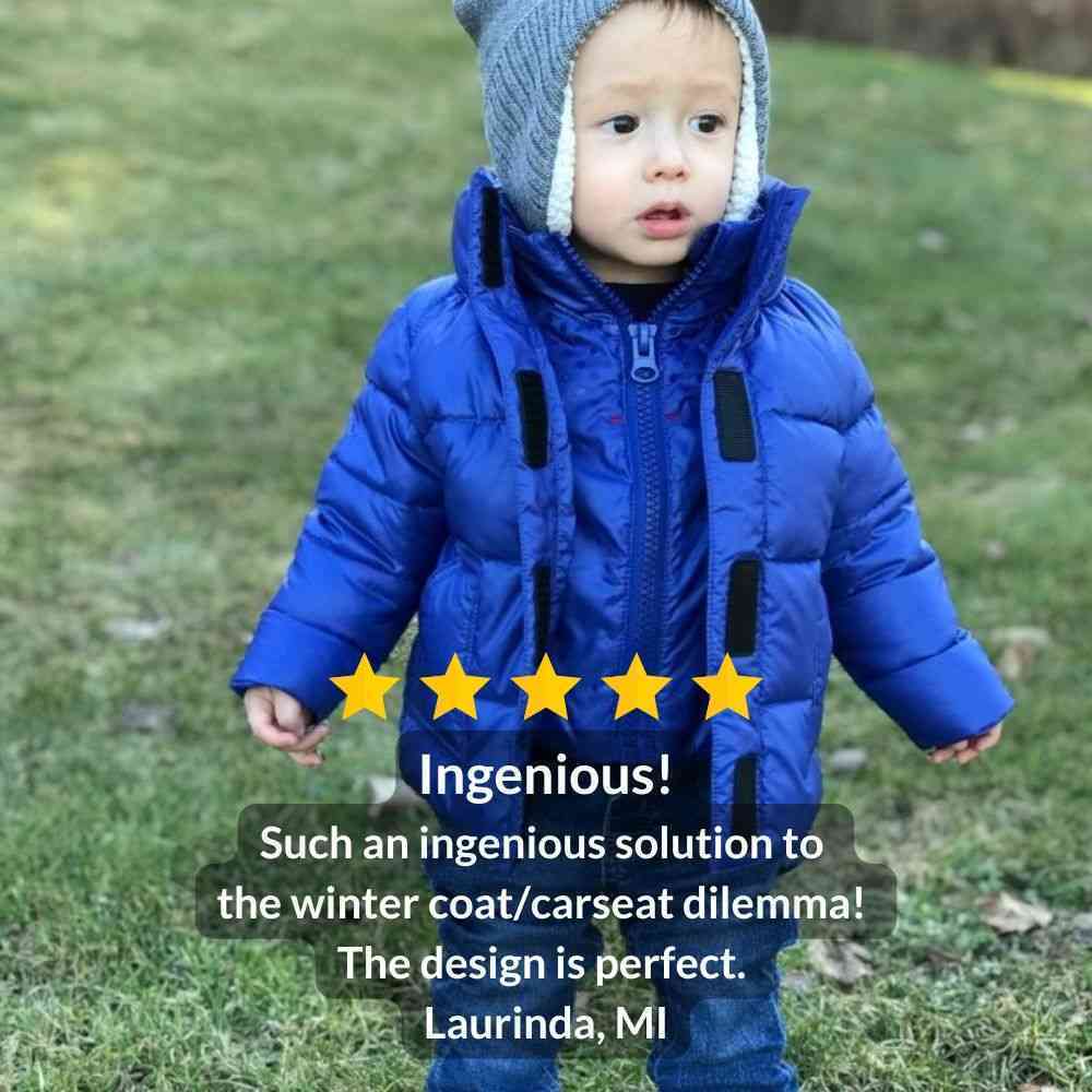 Car Seat Coat | The Road Coat Vegan - Royal Blue - Image 8
