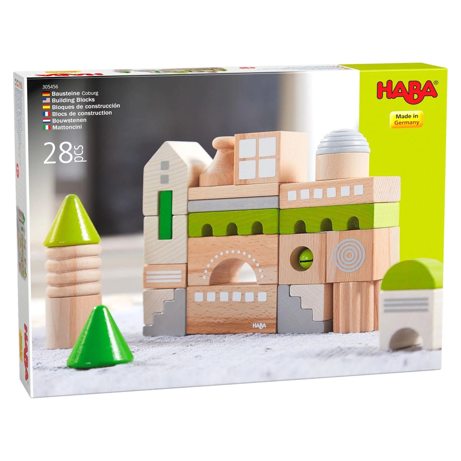 Coburg 28 Piece Wooden Building Blocks - Image 9