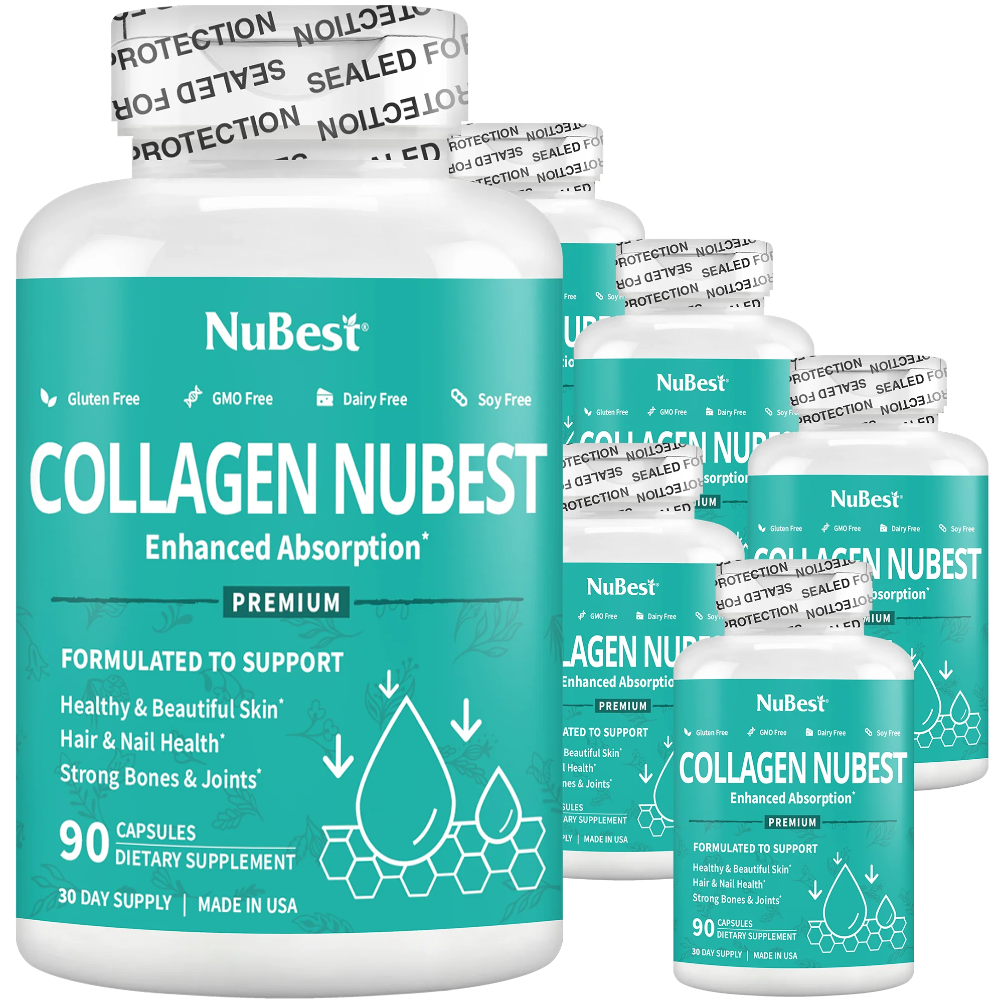 Collagen NuBest, Healthy Skin, Hair & Nails, 90 Capsules - Image 12