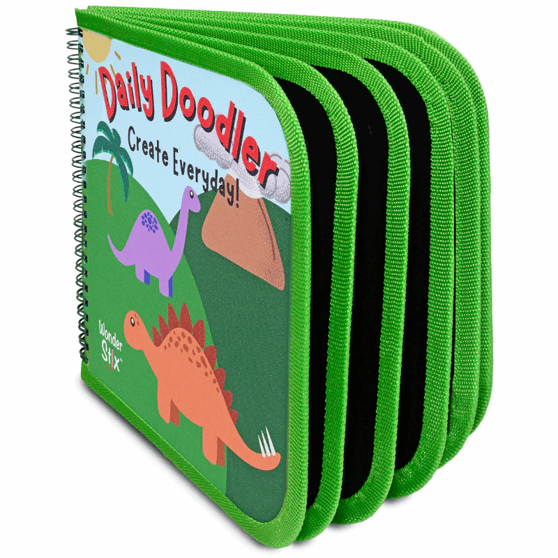 Daily Doodler Reusable Activity Book- Dino Cover, Includes 4 Wonder Stix - Image 3