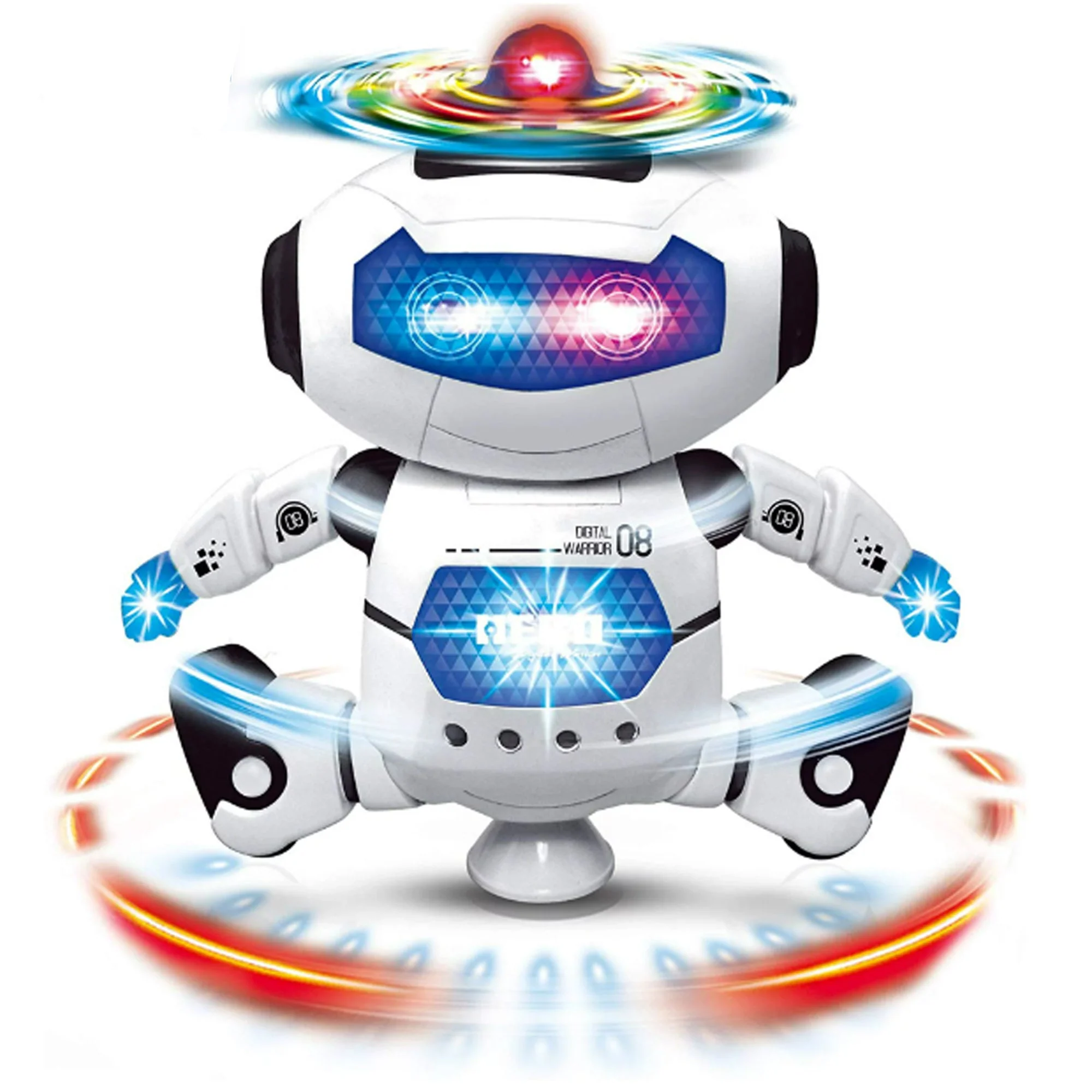 Dancing Robot Music Lights and Sound 360 Degree LED Spinning - Image 2