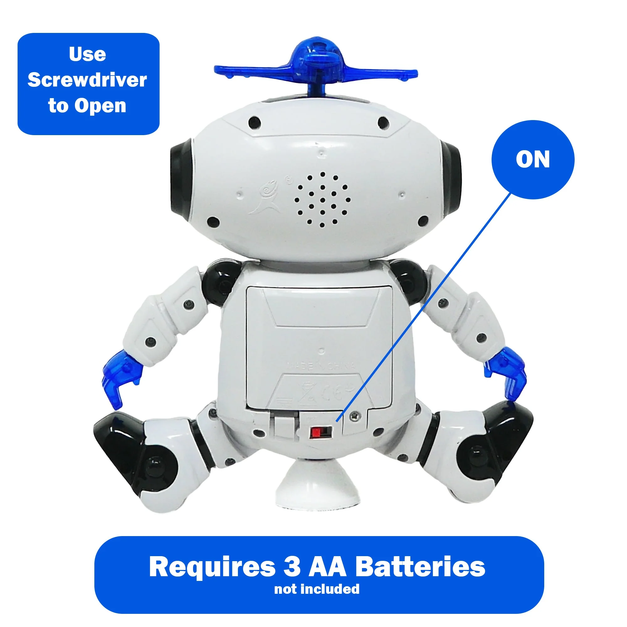Dancing Robot Music Lights and Sound 360 Degree LED Spinning - Image 4