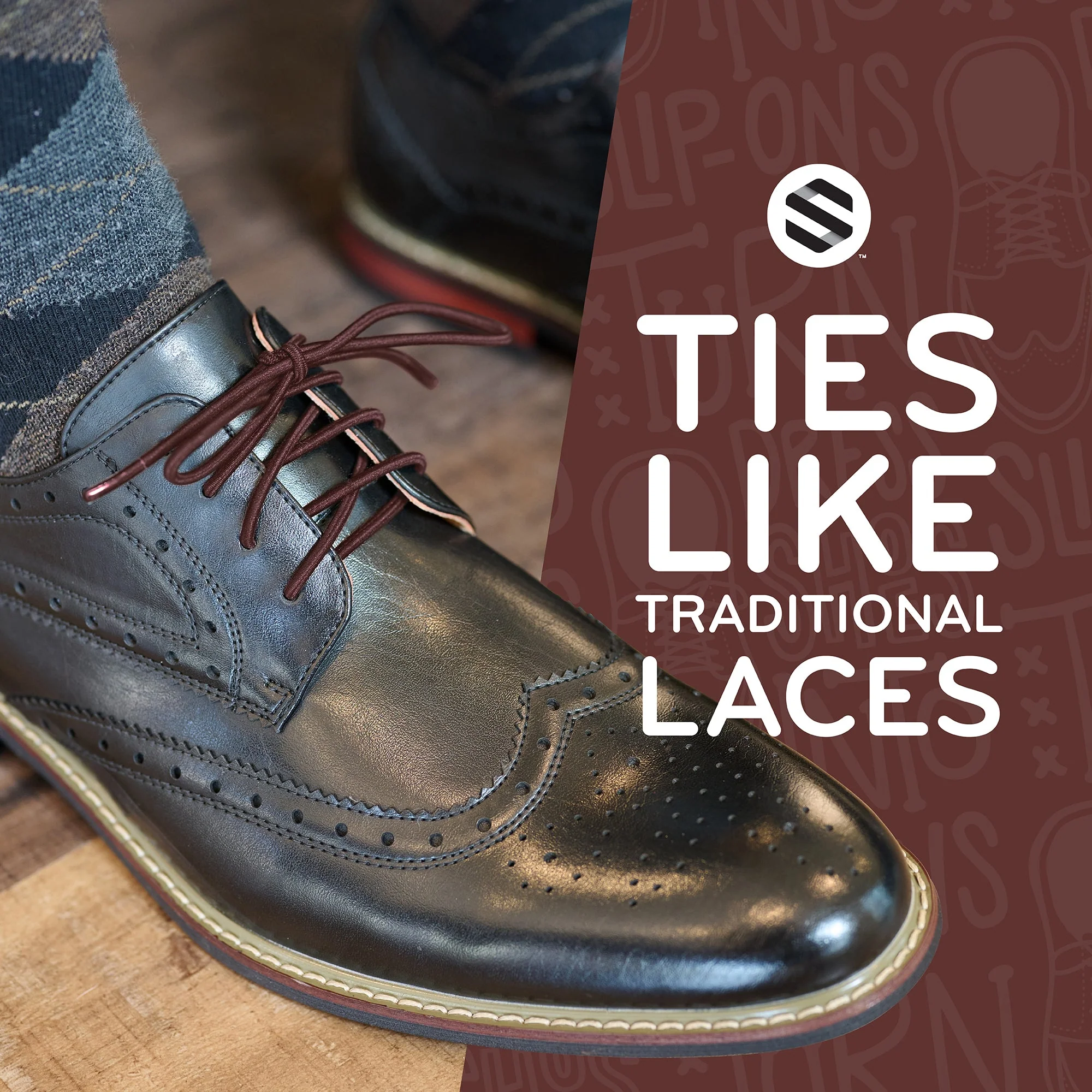 Dark Brown Round Elastic Dress Shoe Laces - Image 3