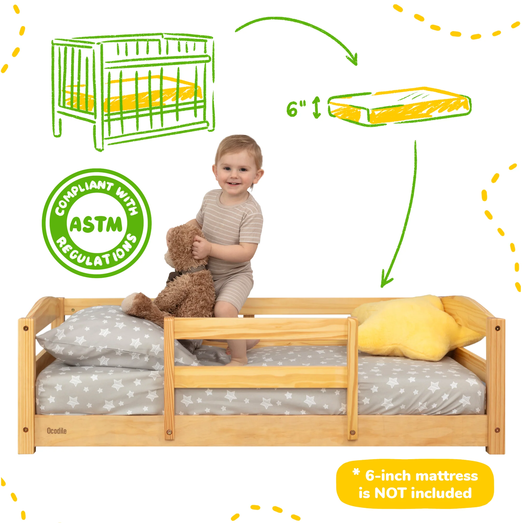 Floor Bed - Crib Size - Image 10