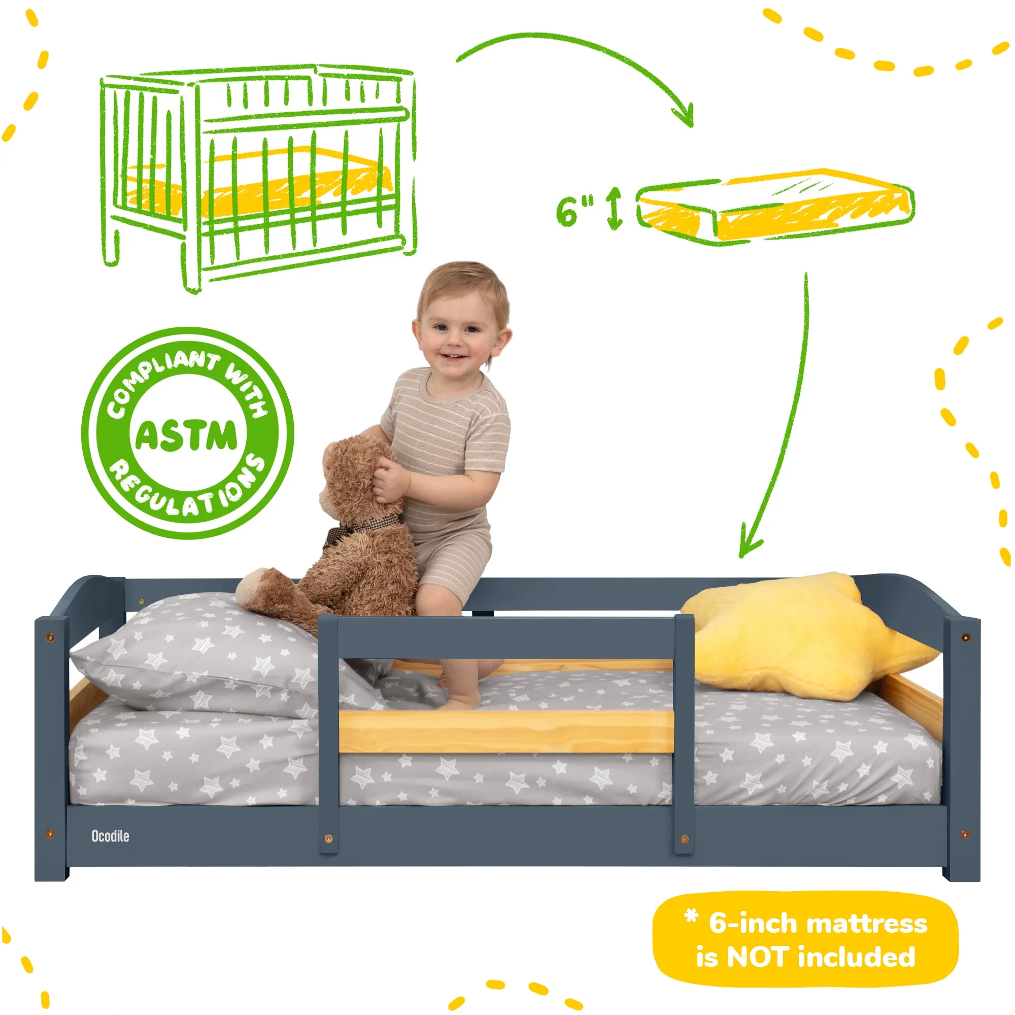 Floor Bed - Crib Size - Image 14