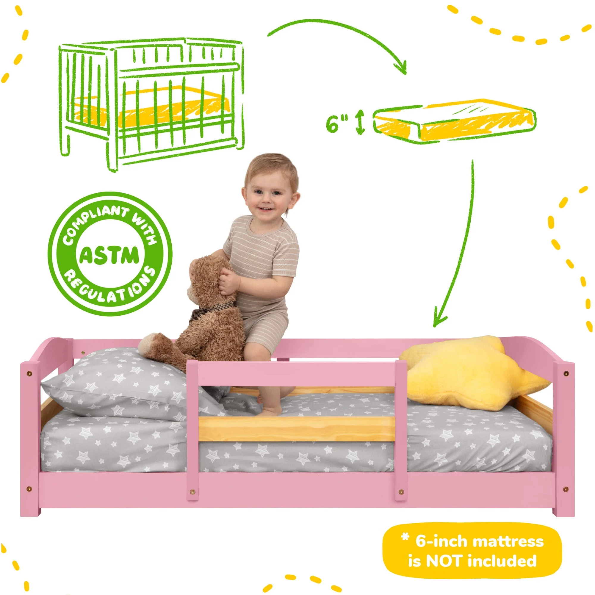 Floor Bed - Crib Size - Image 17