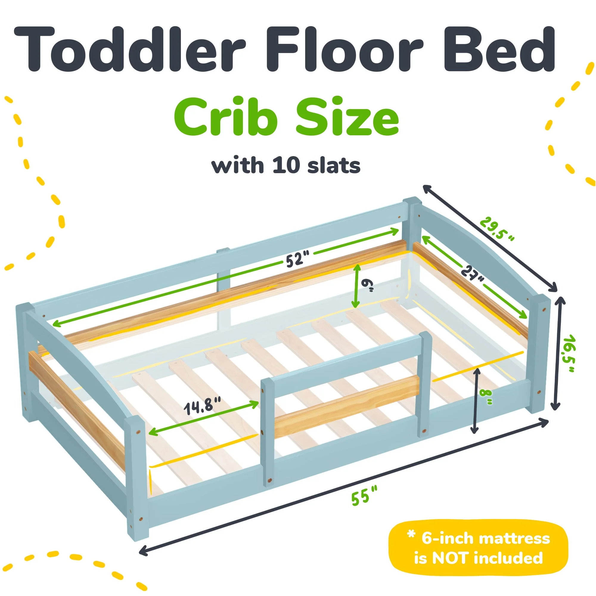 Floor Bed - Crib Size - Image 21
