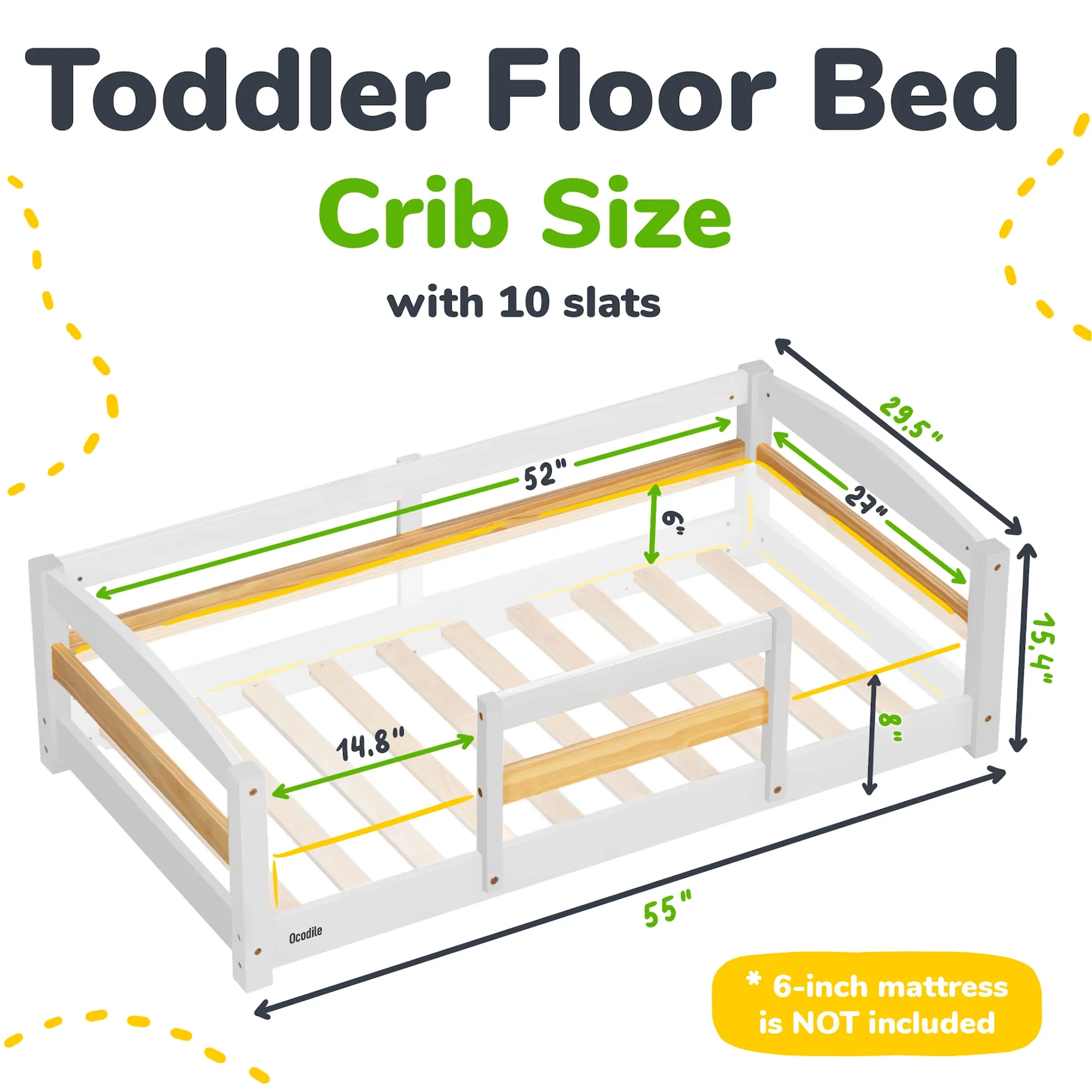 Floor Bed - Crib Size - Image 4