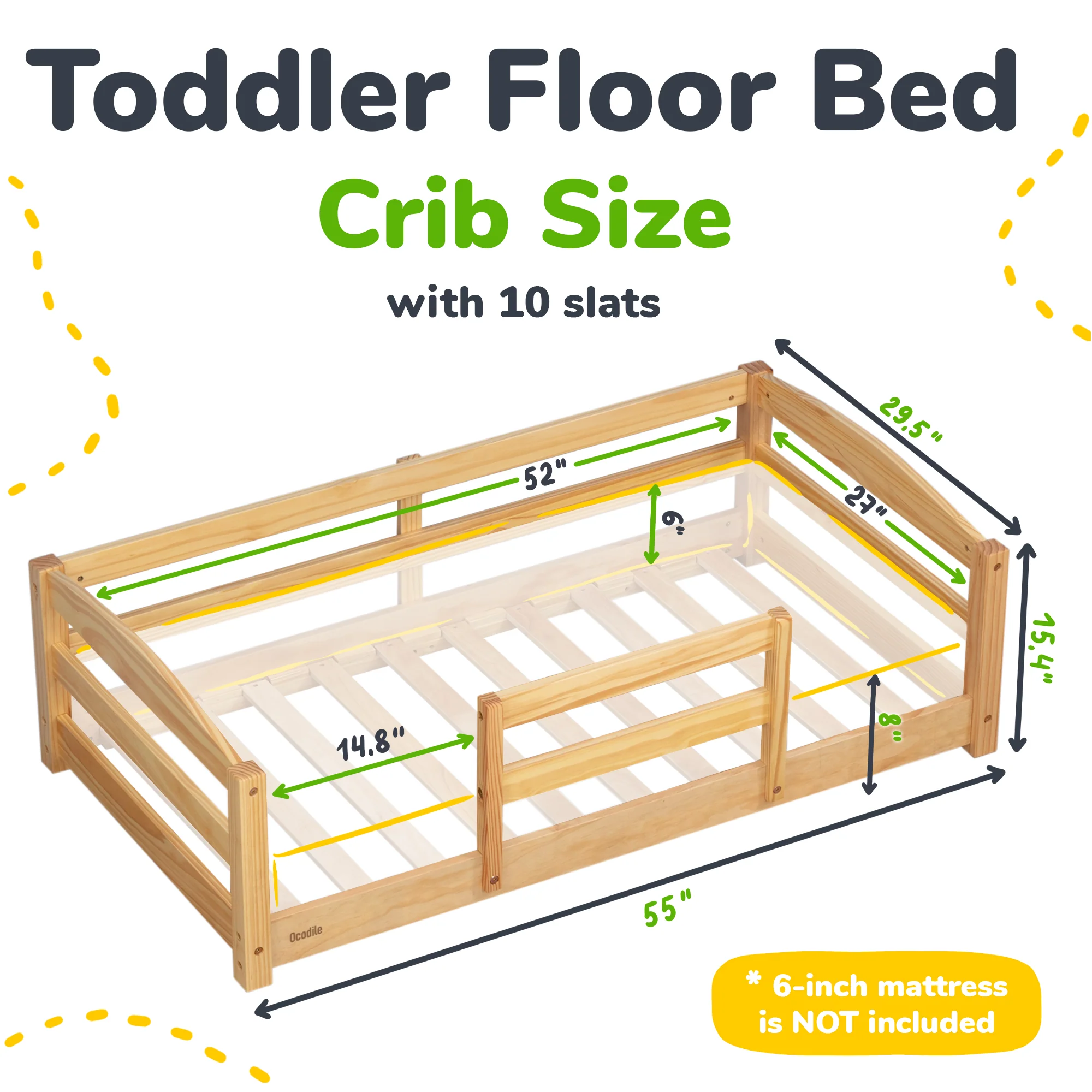 Floor Bed - Crib Size - Image 5