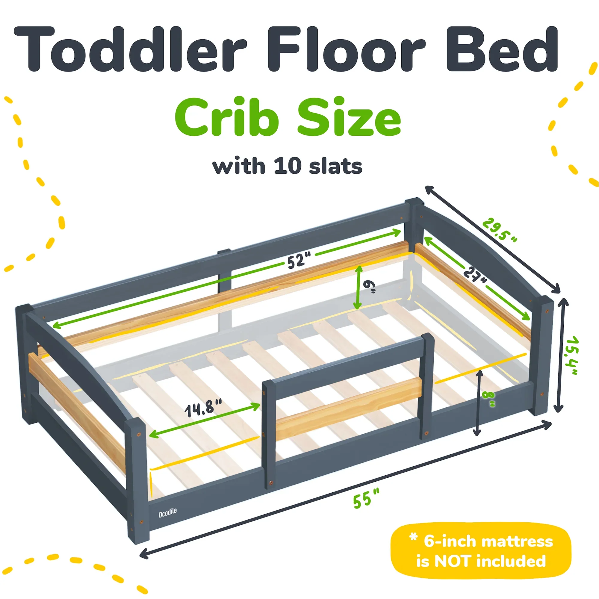Floor Bed - Crib Size - Image 6