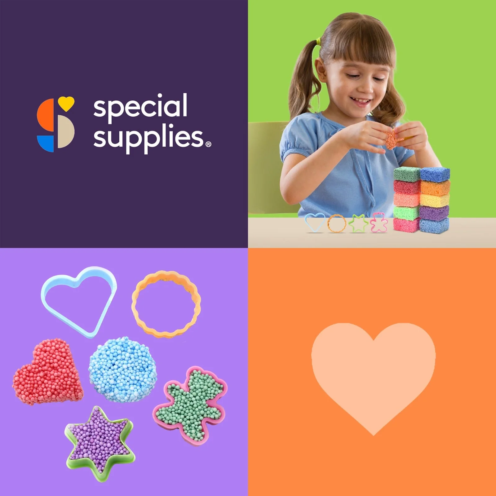 Fun Foam Modeling Foam Beads Play Kit ( 10 Blocks)- 4 Shapes - Image 8
