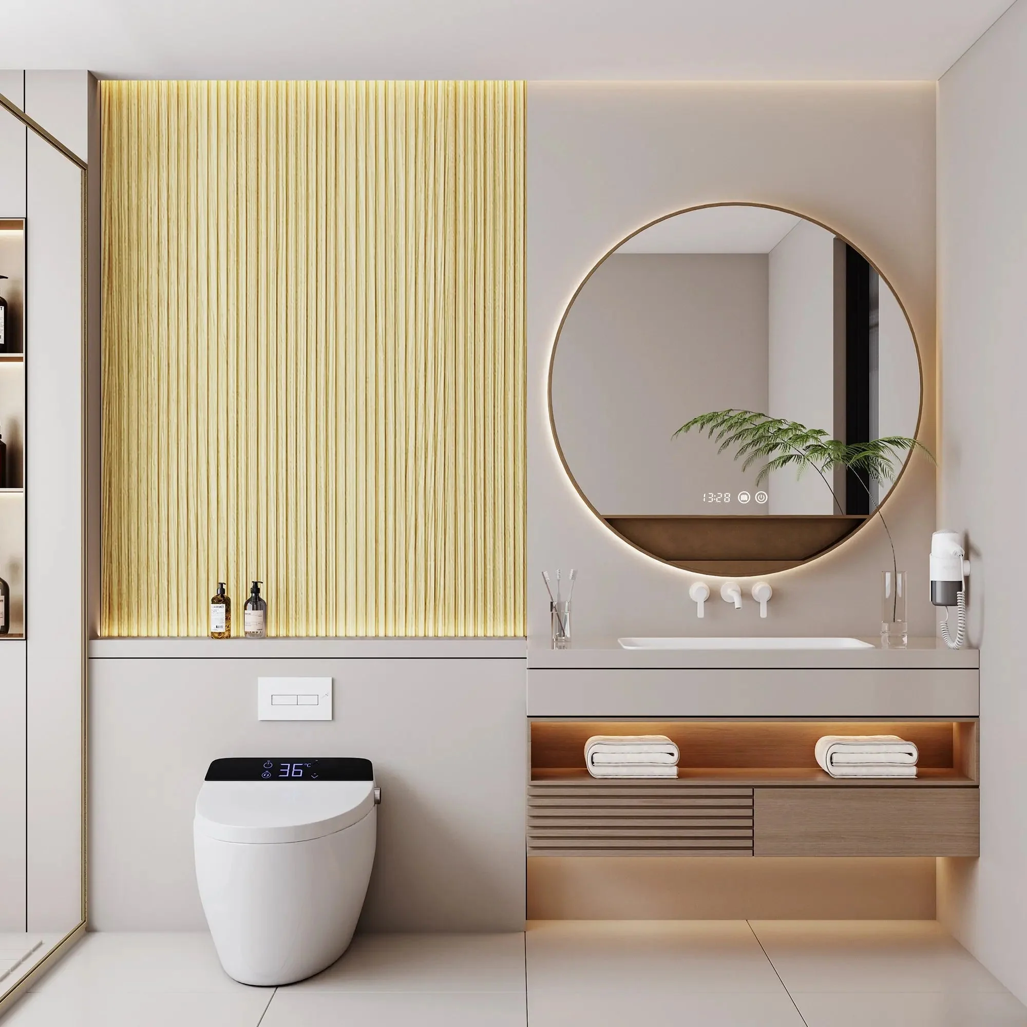 Hausvita 48 x 6 inch WPC Slat Wall Panel (16 Pack) - Image 35