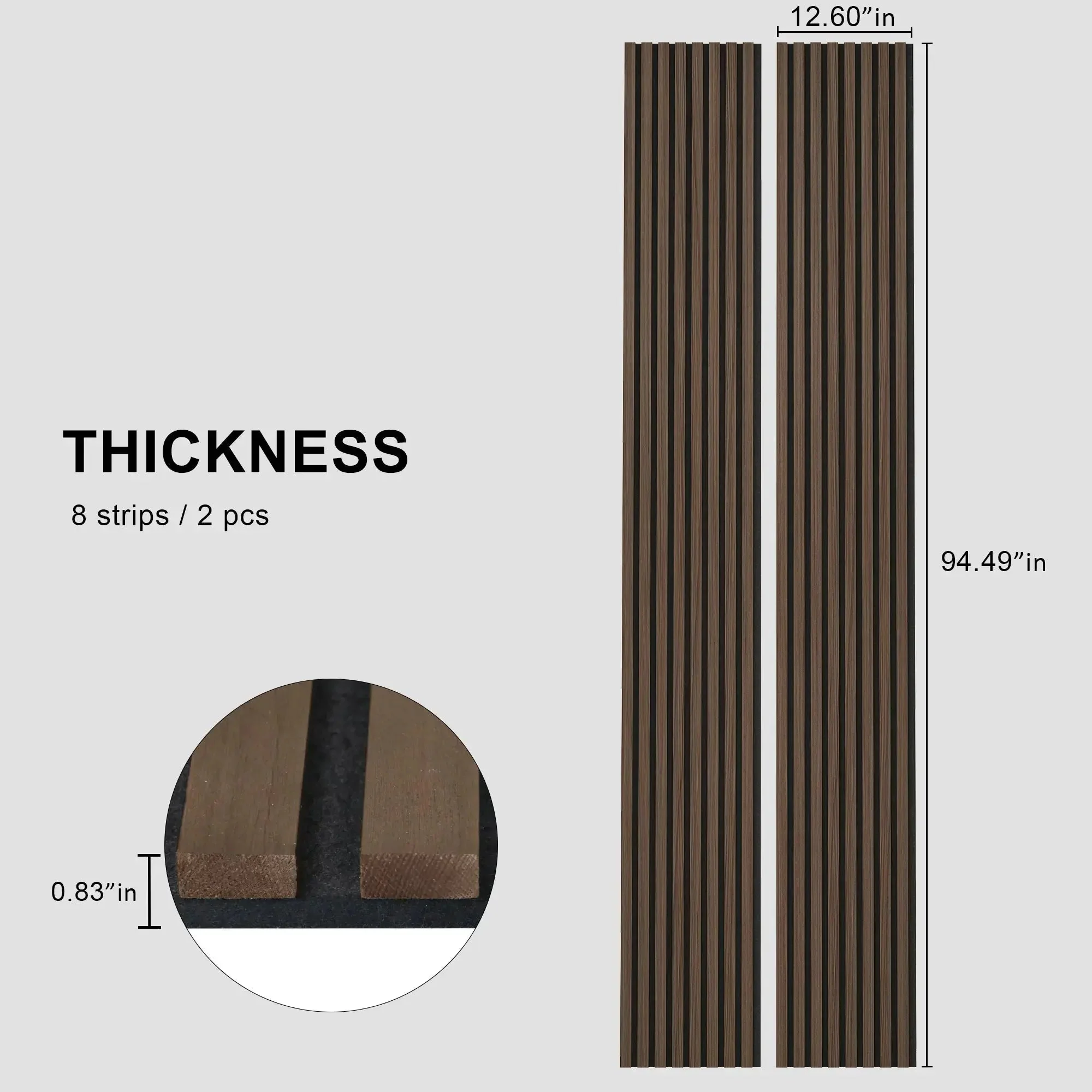 Hausvita Acoustic Solid Wood Slat Wall Panels ( 2 Panels Per Box ) -Wholesale - Image 14