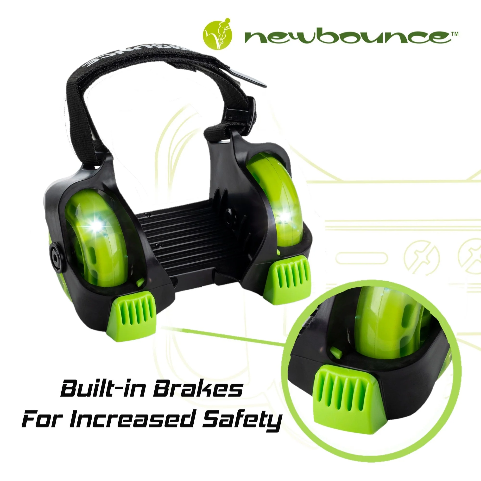 Heel Wheel Skates - With Lights - Image 4