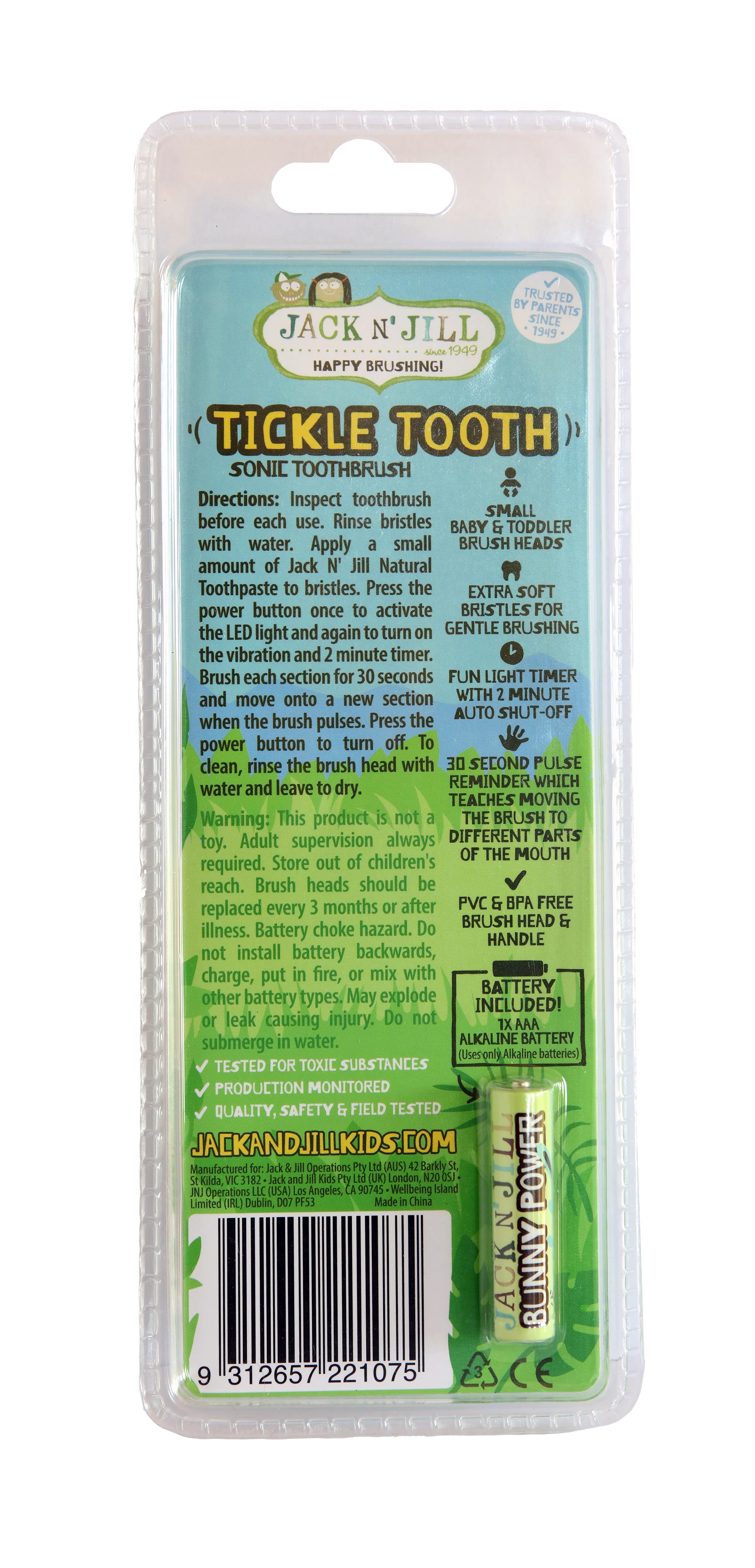 Jack N' Jill Tickle Tooth Sonic Toothbrush - Image 2