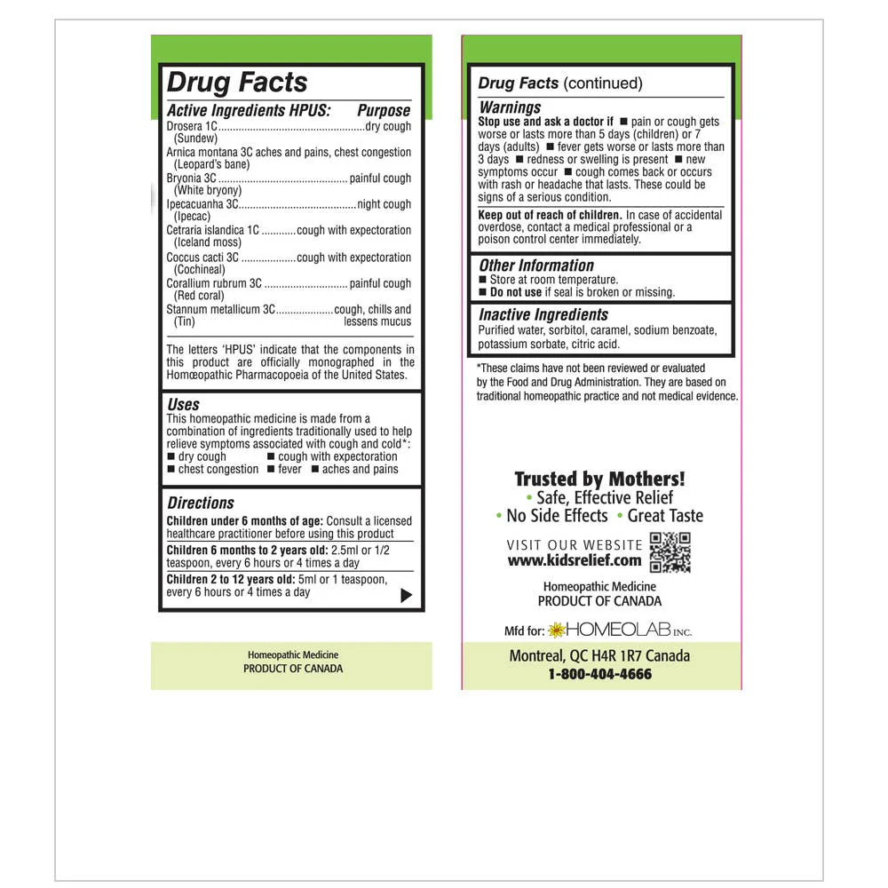 Kids Relief Cough&Cold Syrup for Kids 0-12 Years, 3.4oz - Image 5