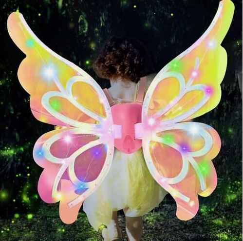 LED Moving Butterfly Angel Wings Electric Light Up Girls Costume Battery Operated - Image 7