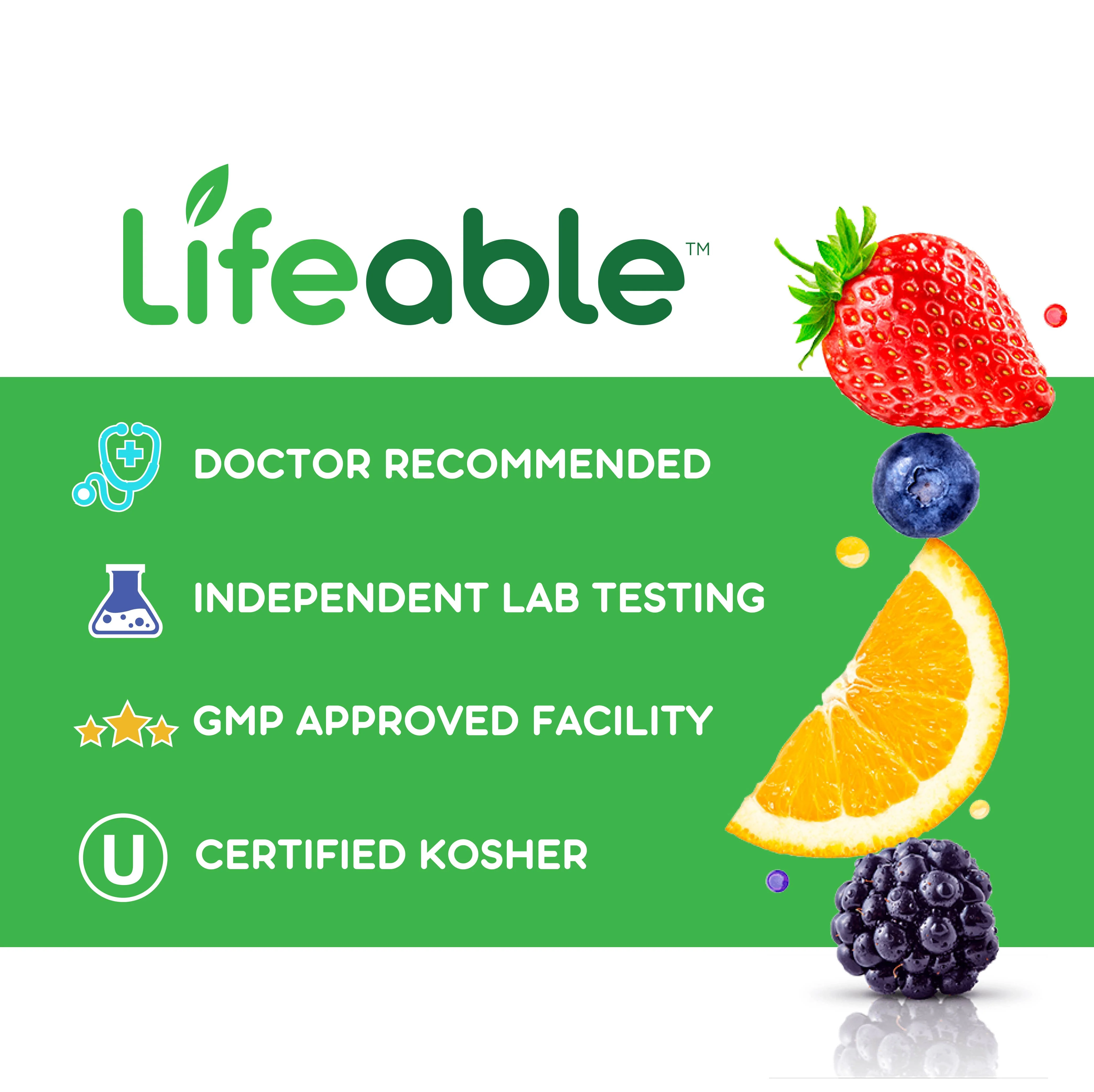 Lifeable Vitamin D3 + K2 Gummies for Kids - Great Tasting! - Image 6