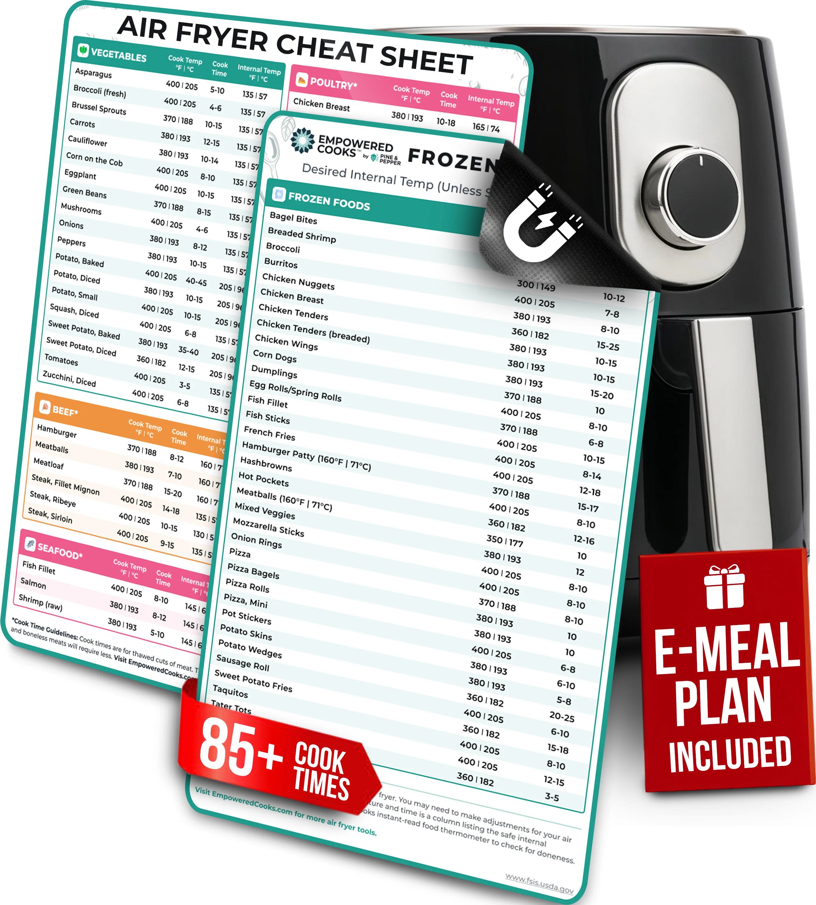 Magnetic Air Fryer Cheat Sheet Set - Image 10