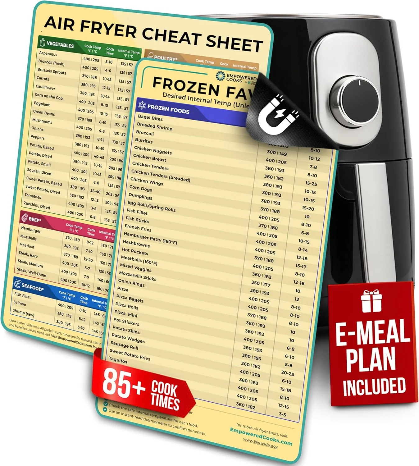 Magnetic Air Fryer Cheat Sheet Set - Image 11