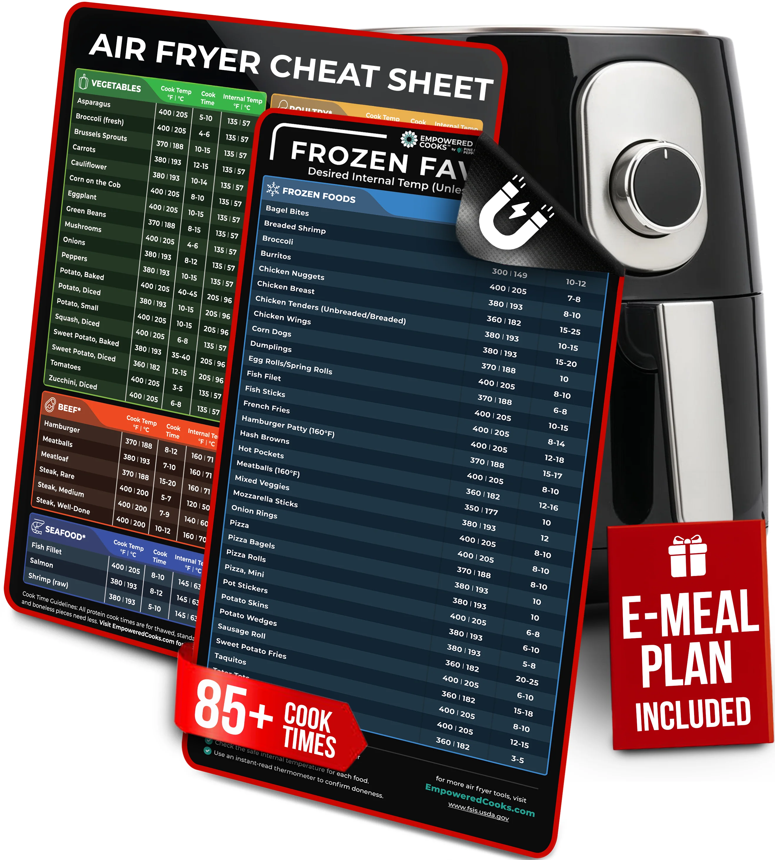 Magnetic Air Fryer Cheat Sheet Set - Image 9