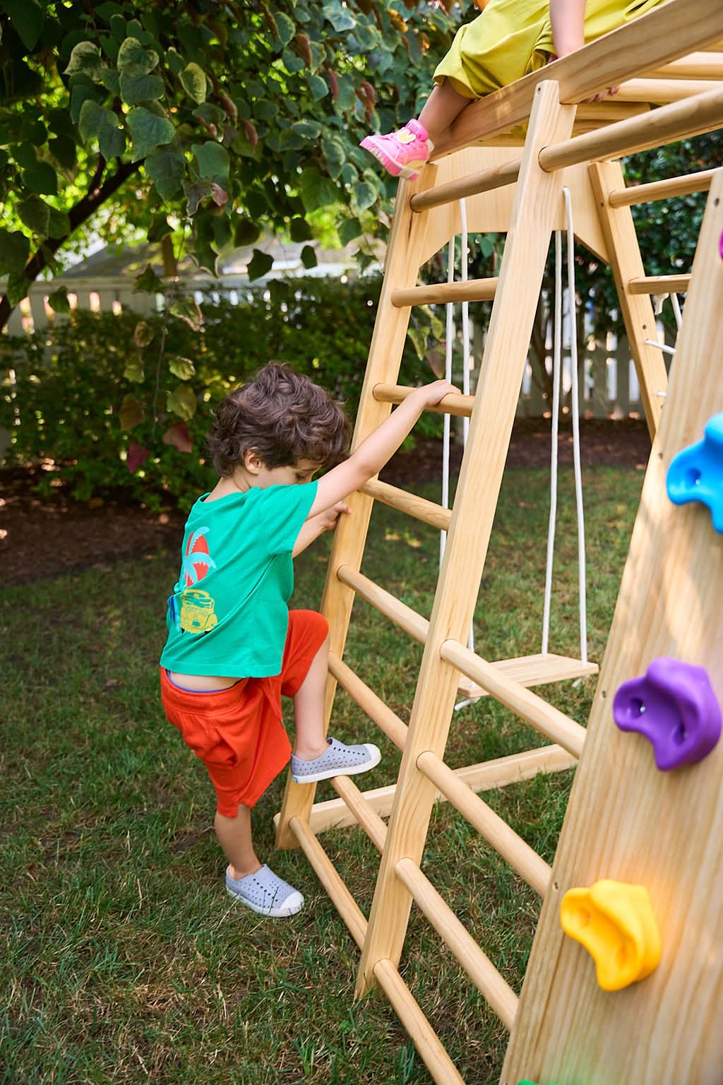 Magnolia 7-in-1 Real Wood Playset | Indoor & Outdoor Climbing Gym for Kids - Image 11