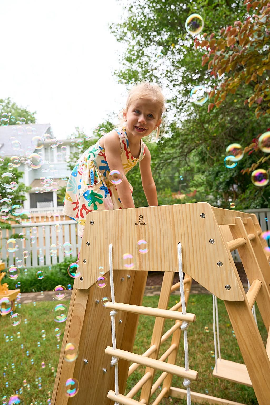 Magnolia 7-in-1 Real Wood Playset | Indoor & Outdoor Climbing Gym for Kids - Image 13