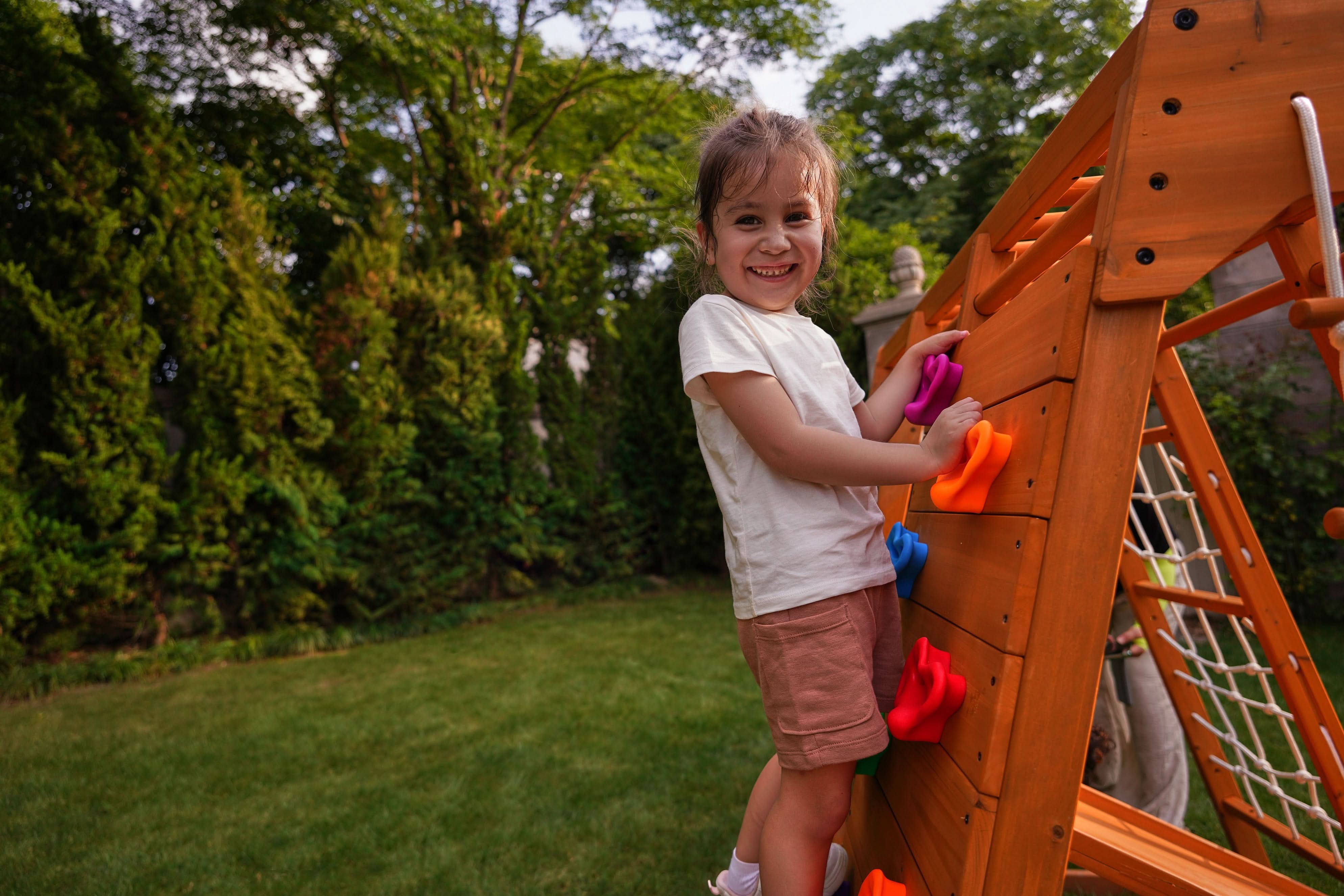 Magnolia 7-in-1 Real Wood Playset | Indoor & Outdoor Climbing Gym for Kids - Image 4