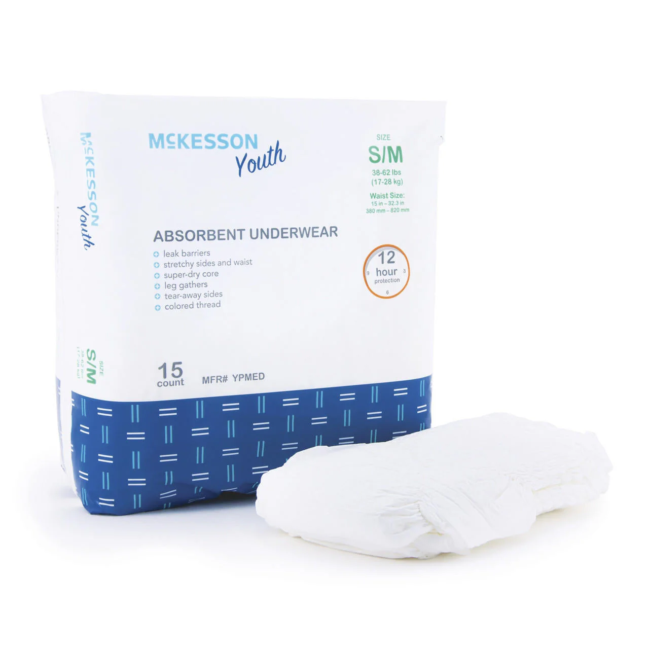 McKesson Unisex Youth Absorbent Underwear - Image 3