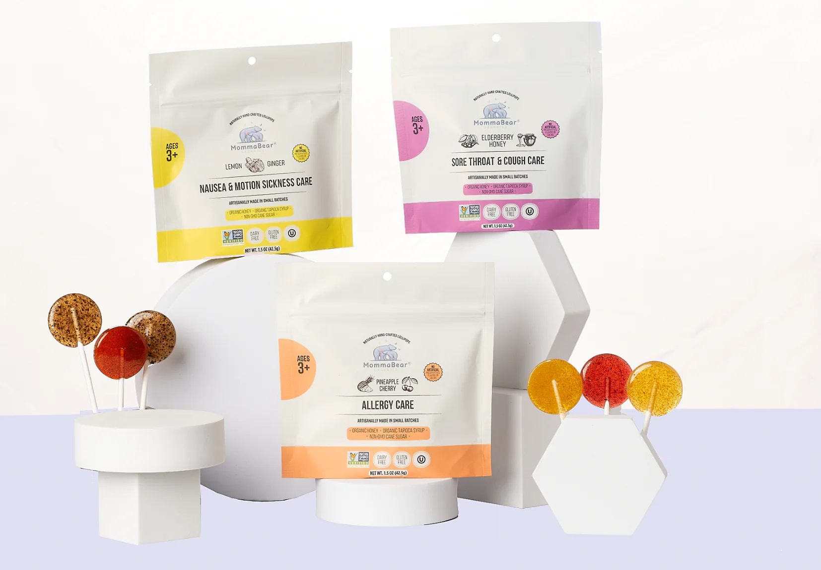 Nausea & Motion Sickness Aid Lollipop; Lemon, Ginger, Honey- 5ct - Image 5