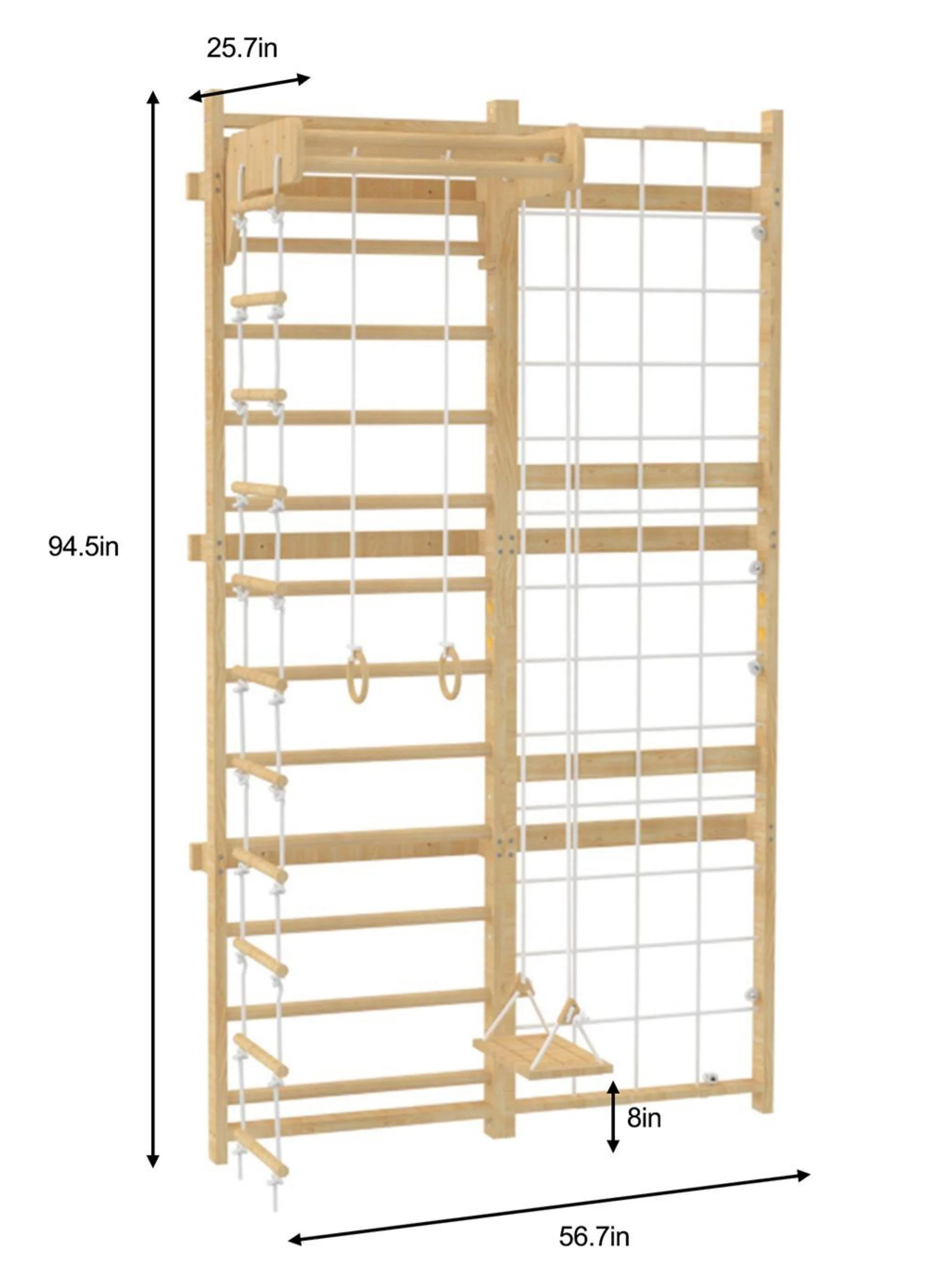 Neem Swedish Wall Ladder & Indoor Wooden Climber for Kids – Home Gym Playset - Image 7