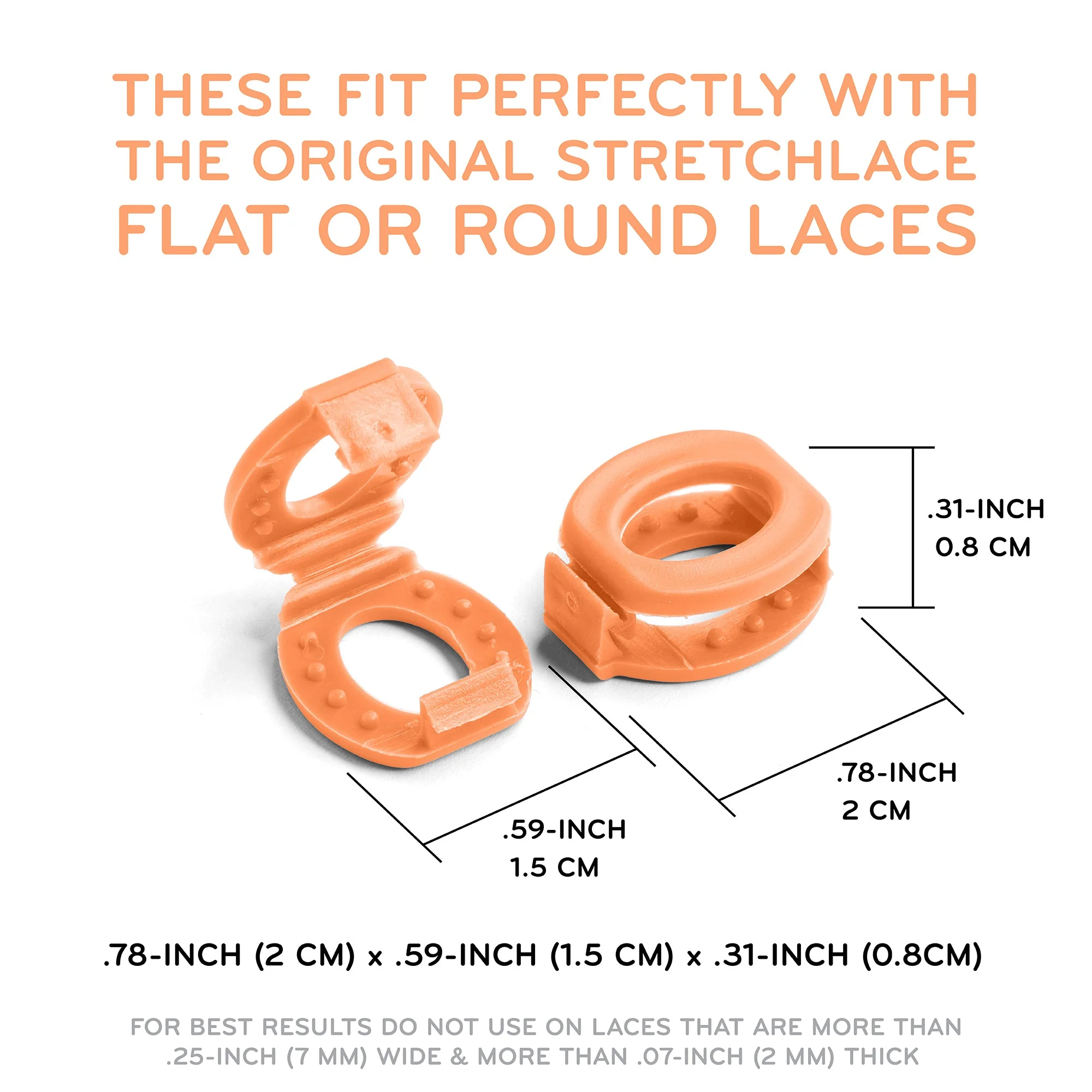 Orange Knot Bow Clip Shoelace Accessory - Image 3