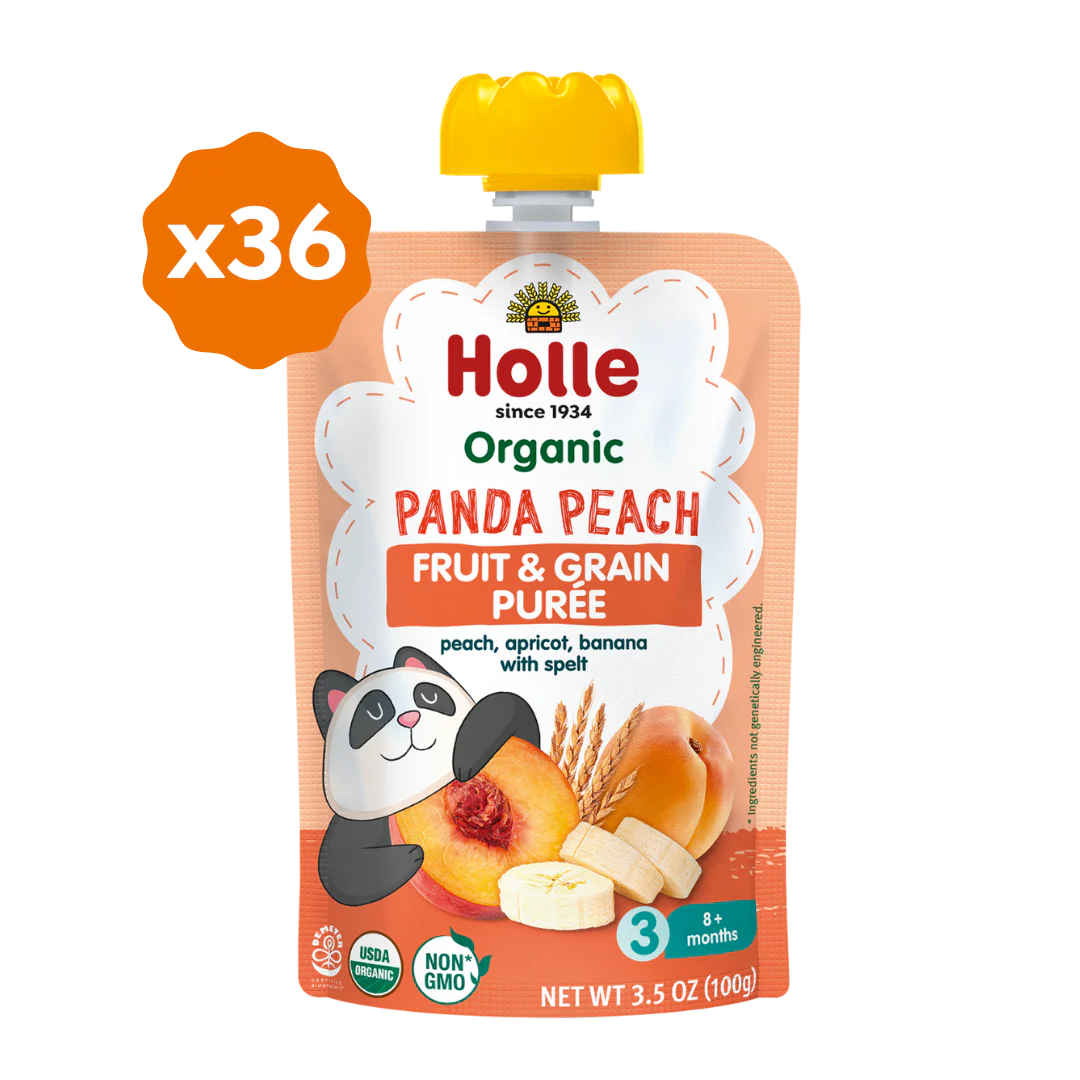 Organic Panda Peach Fruit & Grain Purée - Image 6