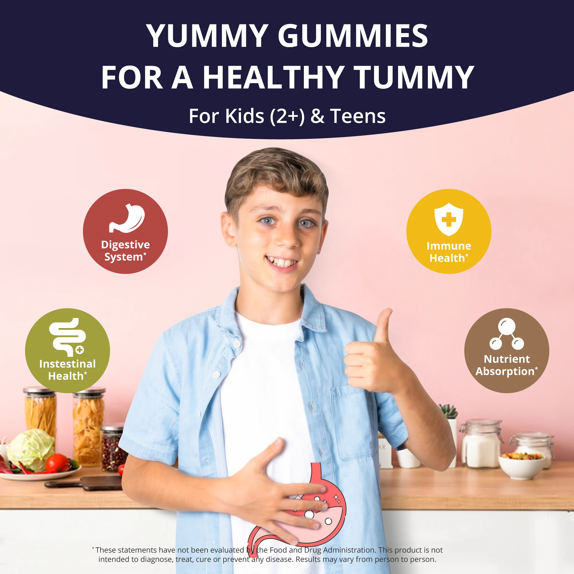 Probiotic Vegan Gummies, Sugar-Free Wellness - Image 3