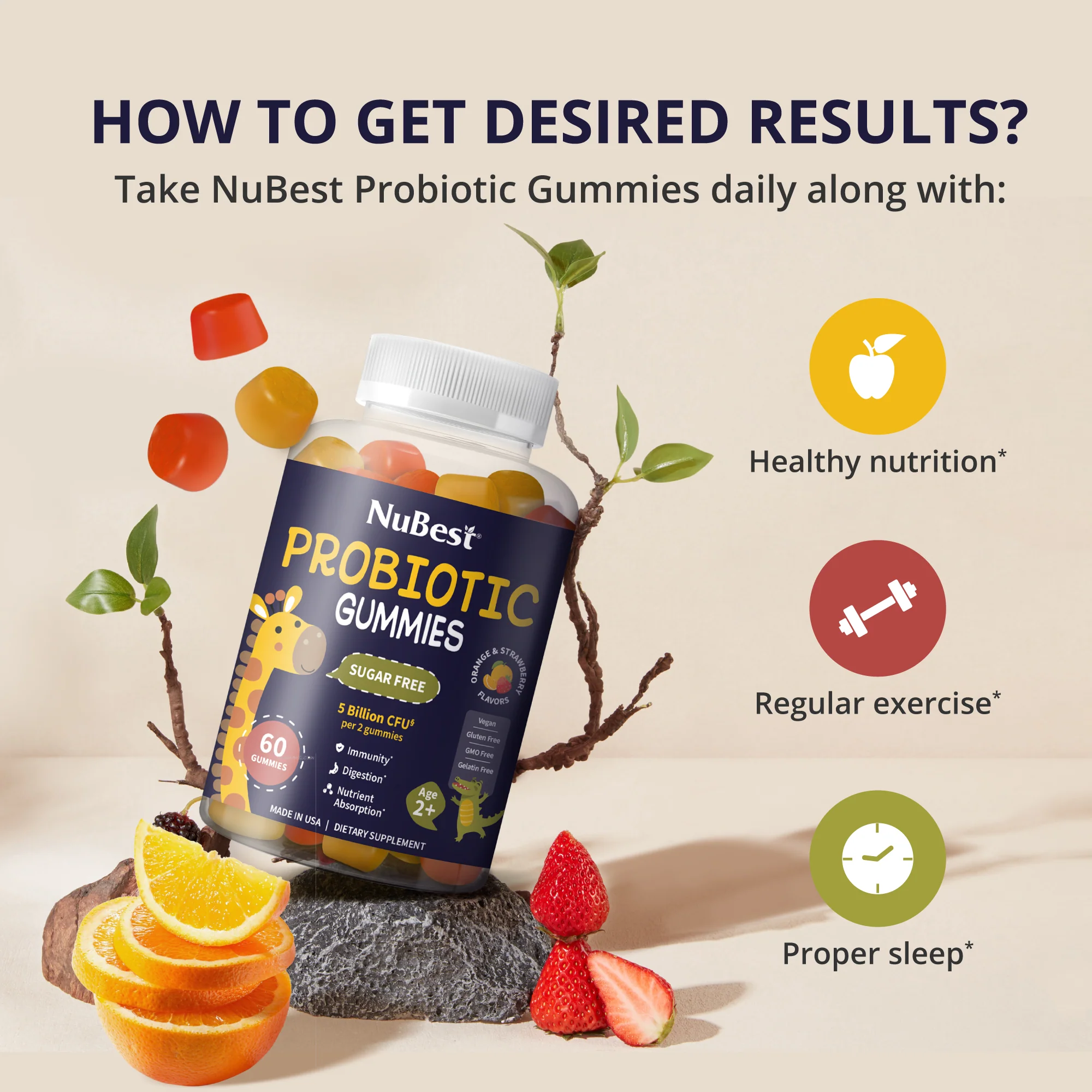 Probiotic Vegan Gummies, Sugar-Free Wellness - Image 5