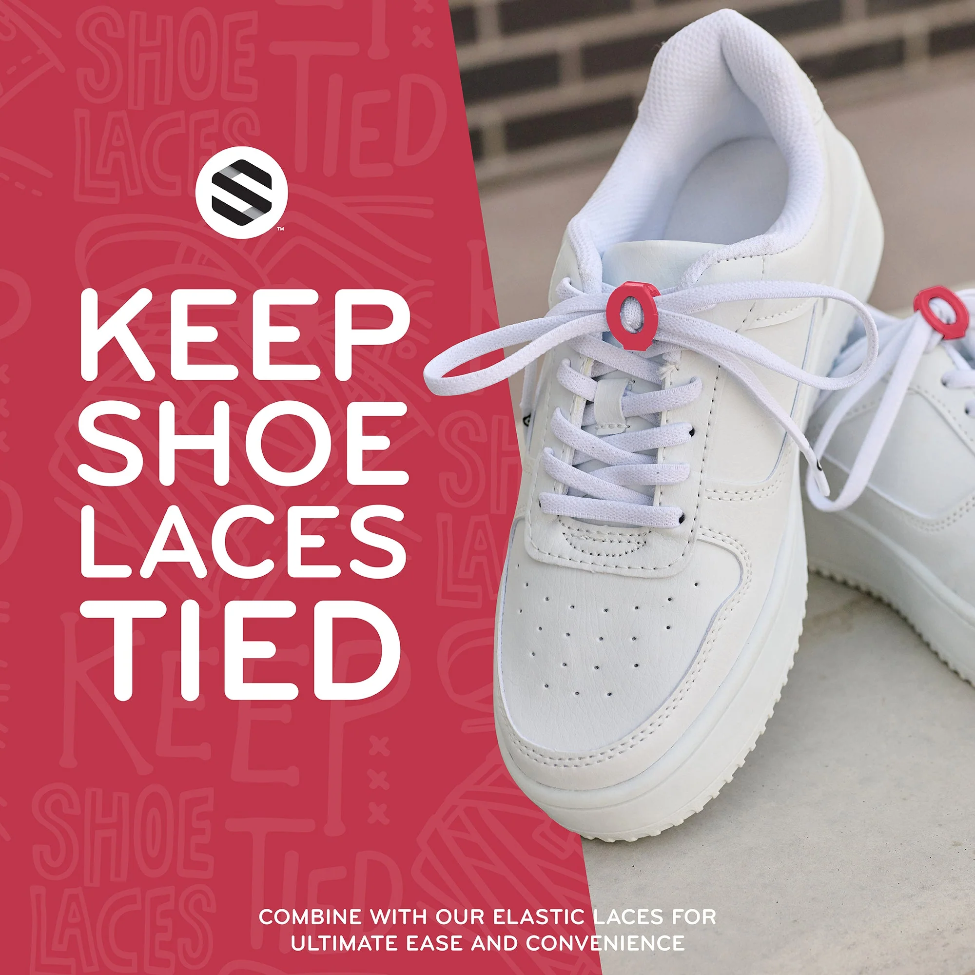 Red Knot Bow Clip Shoelace Accessory - Image 4