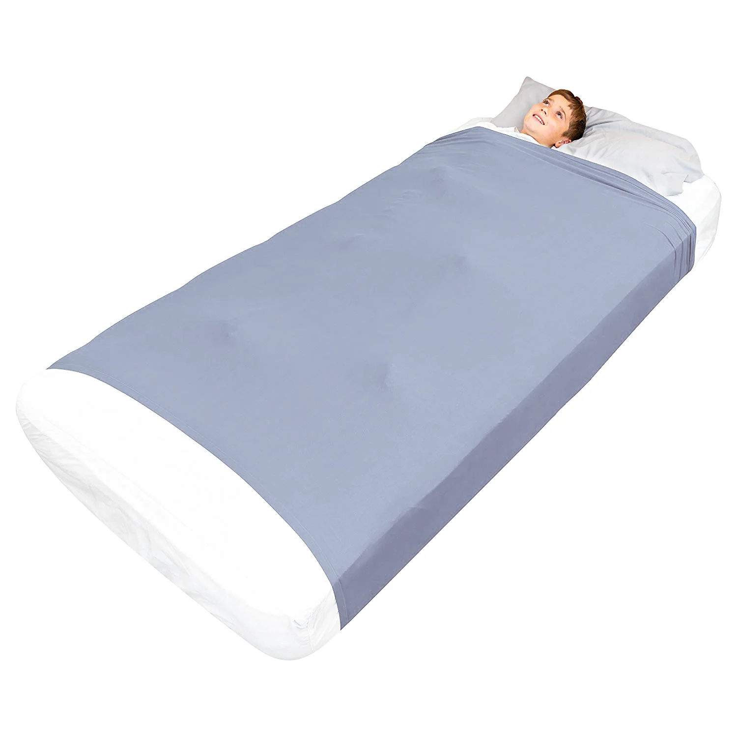 Sensory Bed Sheet for Kids Compression Alternative to Weighted Blankets - Gray - Image 27