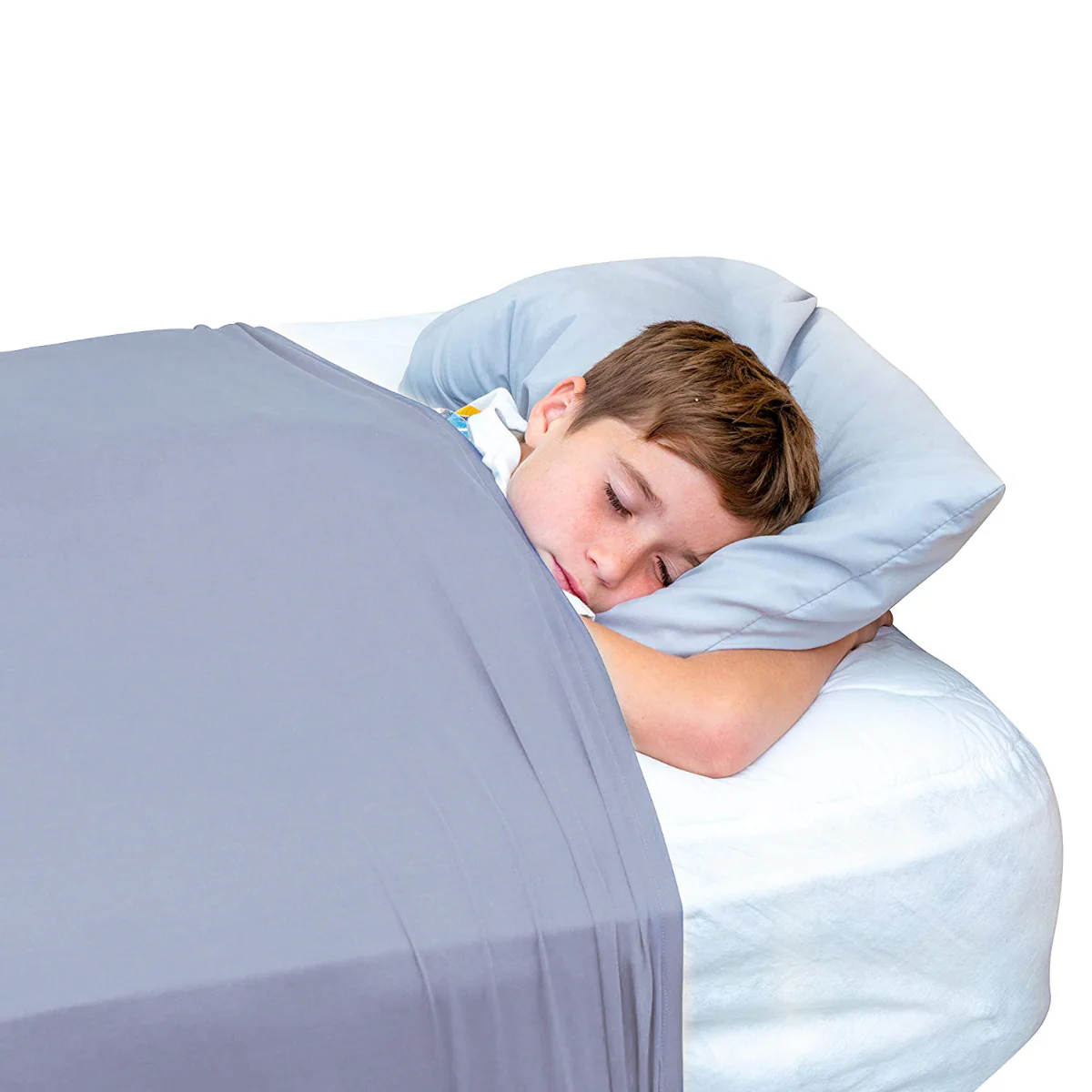 Sensory Bed Sheet for Kids Compression Alternative to Weighted Blankets - Gray - Image 6