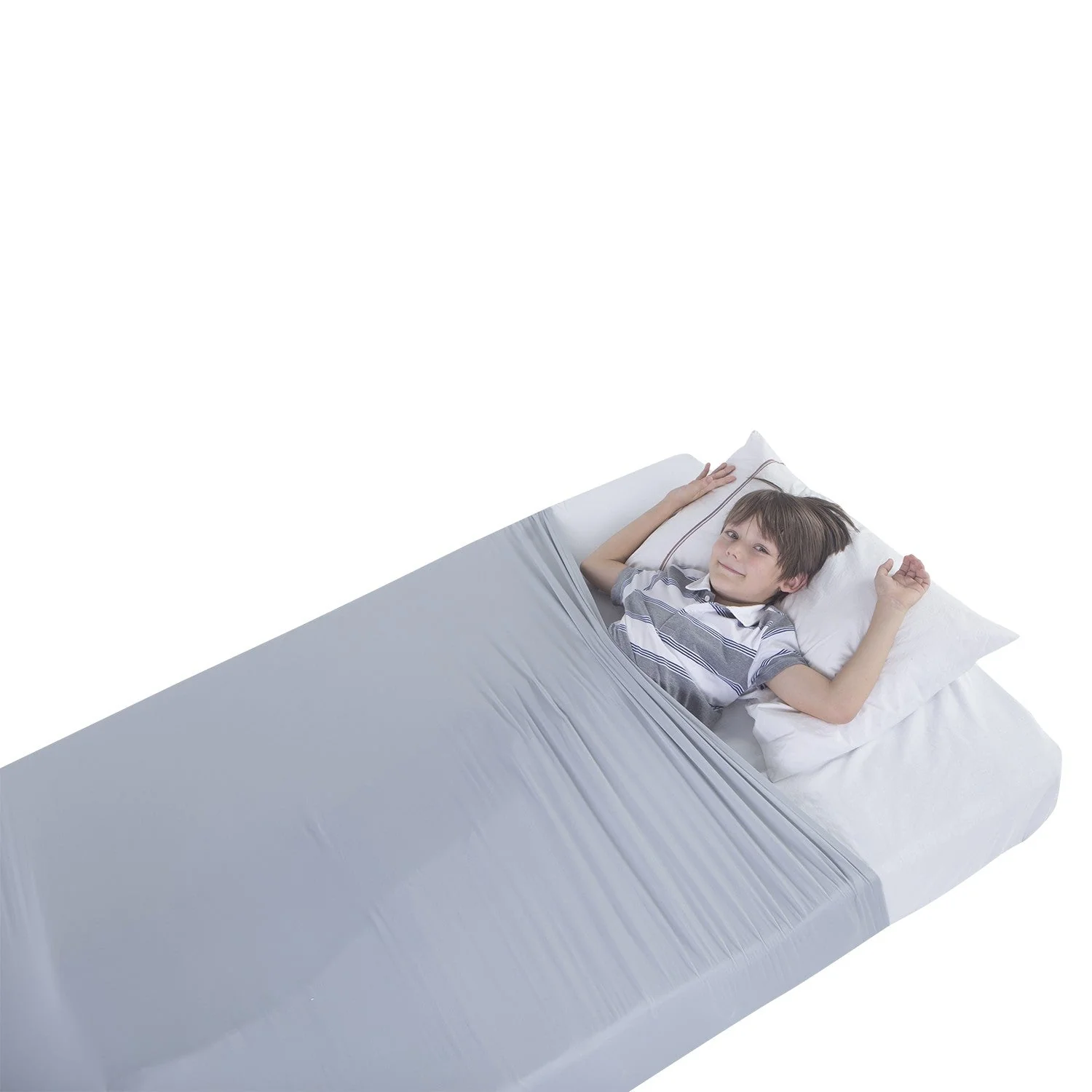 Sensory Bed Sheet for Kids Compression Alternative to Weighted Blankets - Gray - Image 9