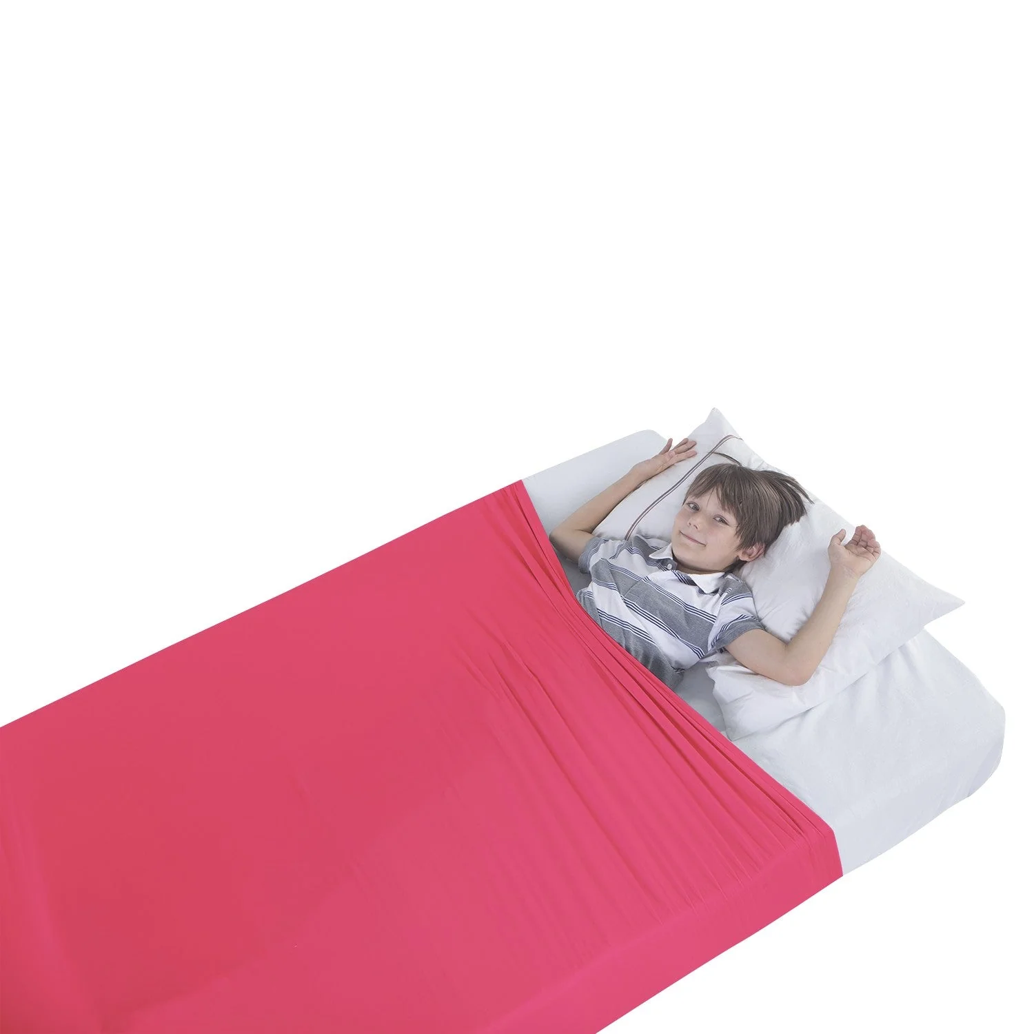 Sensory Bed Sheet for Kids Compression Alternative to Weighted Blankets - Red - Image 11